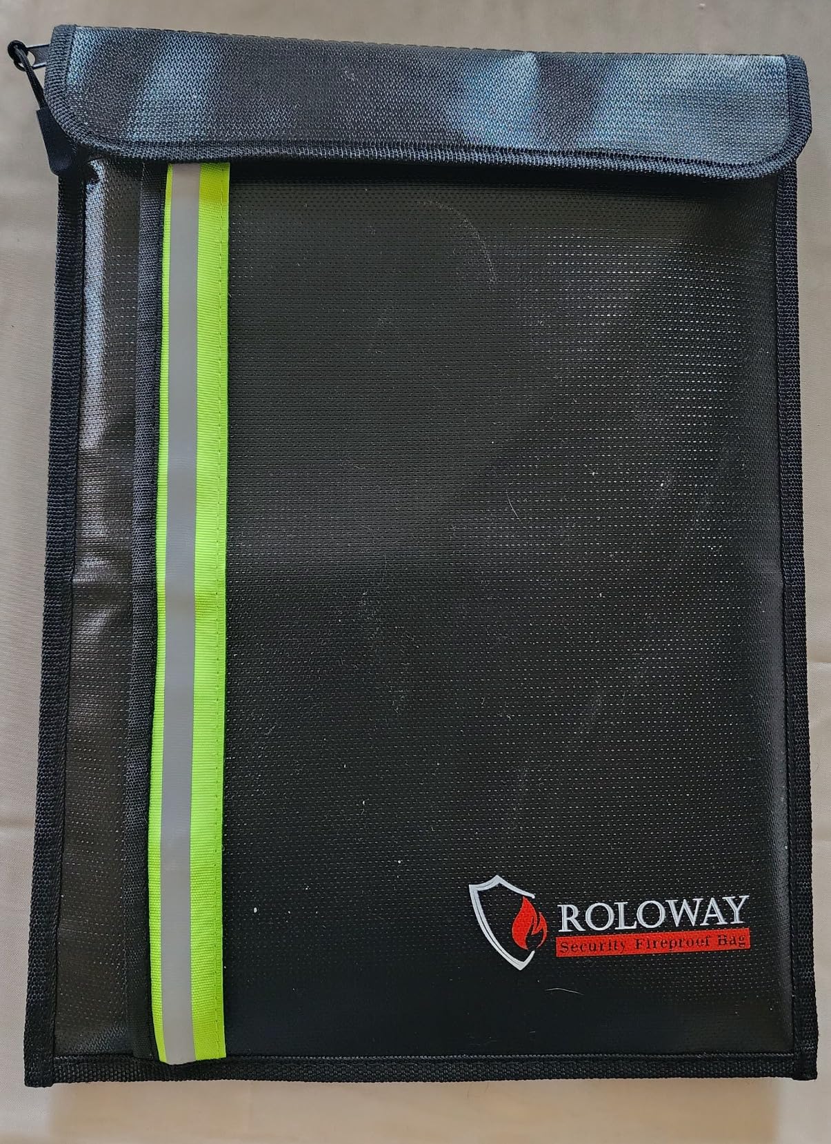 ROLOWAY Fireproof Document Bag (15.5 x 11.5 inch) with 2 Pockets and 5200℉ Aluminum Foil Layer, Fireproof Bag for Document Safe (Silver) customer photo 1