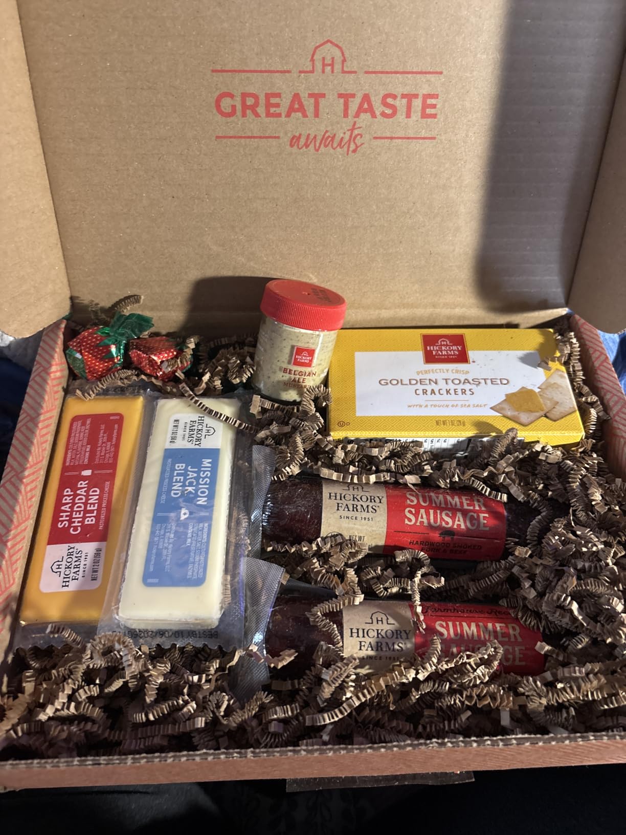 Hickory Farms Farmhouse Meat & Cheese Food Gift Basket (Small) - Box Set | Charcuterie Board Food | Summer Sausage | Father's Day | Mother's Day | Easter | Christmas | Holiday | Housewarming | Gourmet | Sympathy | Care Package customer photo 1