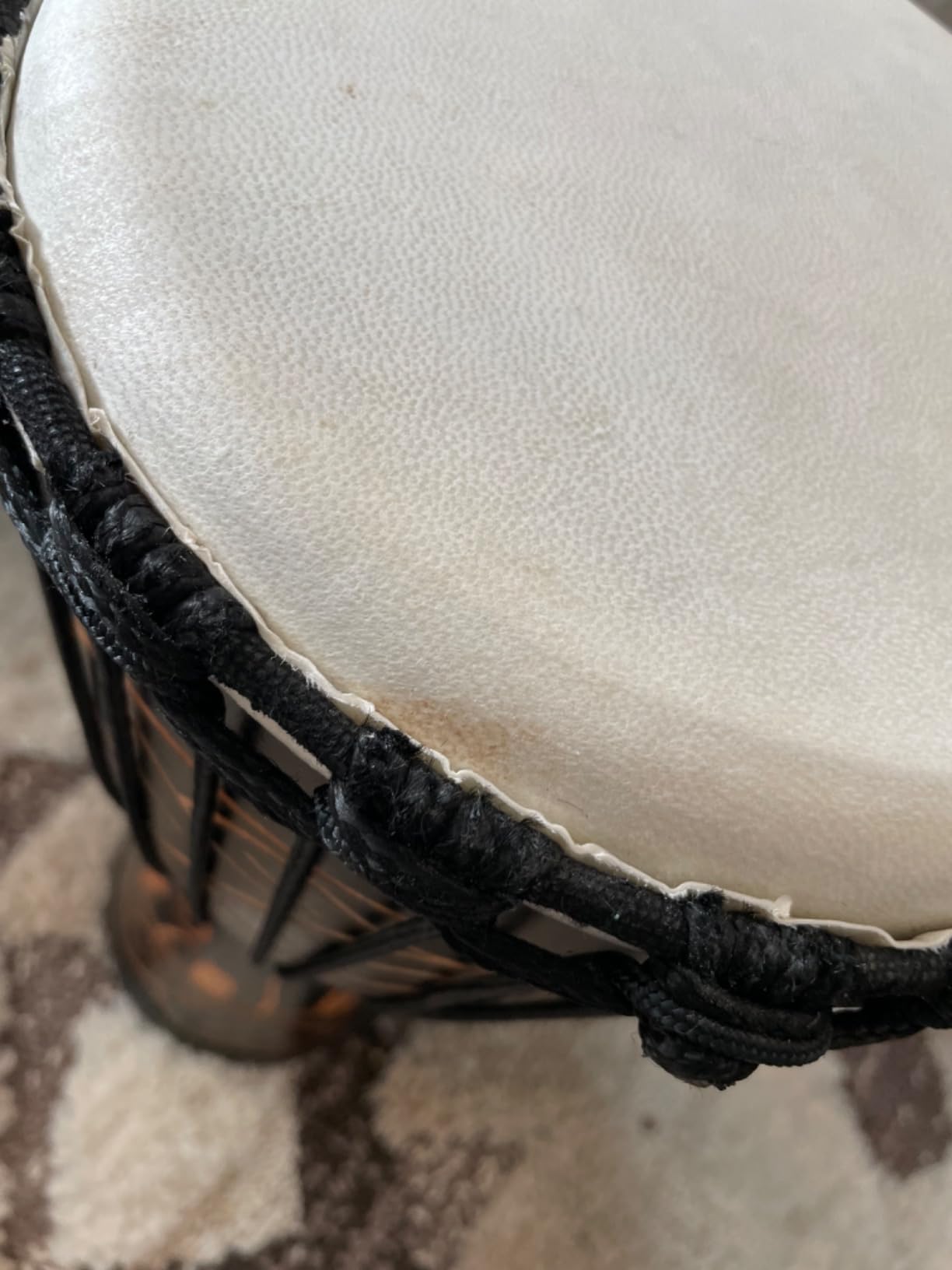 LIEKE Djembe African Drum 10'' x 20'' Mahogany Goatskin Drumhead Hand-painted Pattern Hand Drum for Adults Beginners customer photo 1