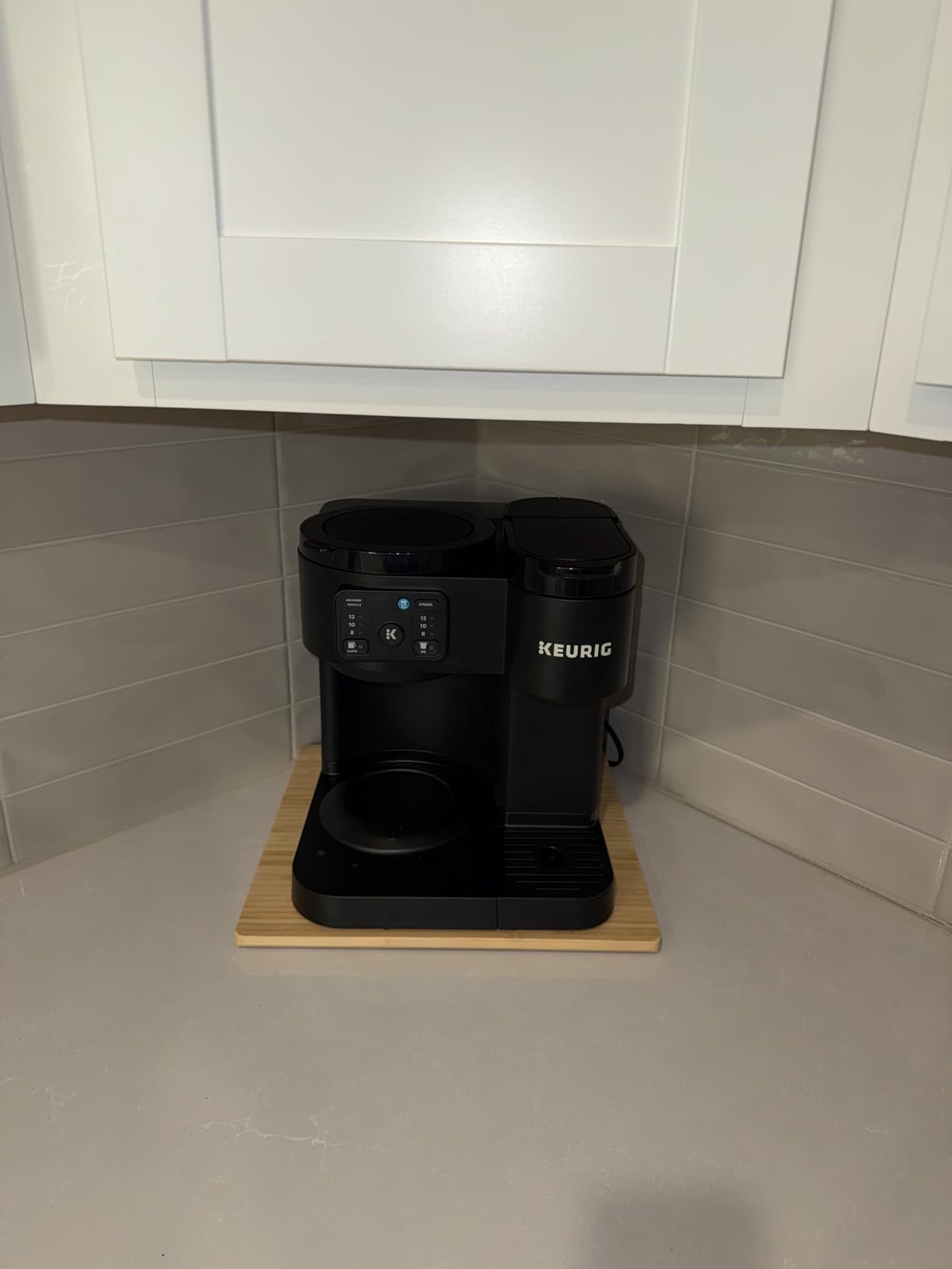 Bamboo Appliance Slider, Sliding Tray for Coffee Maker, Kitchen Countertop Rolling Tray customer photo 2