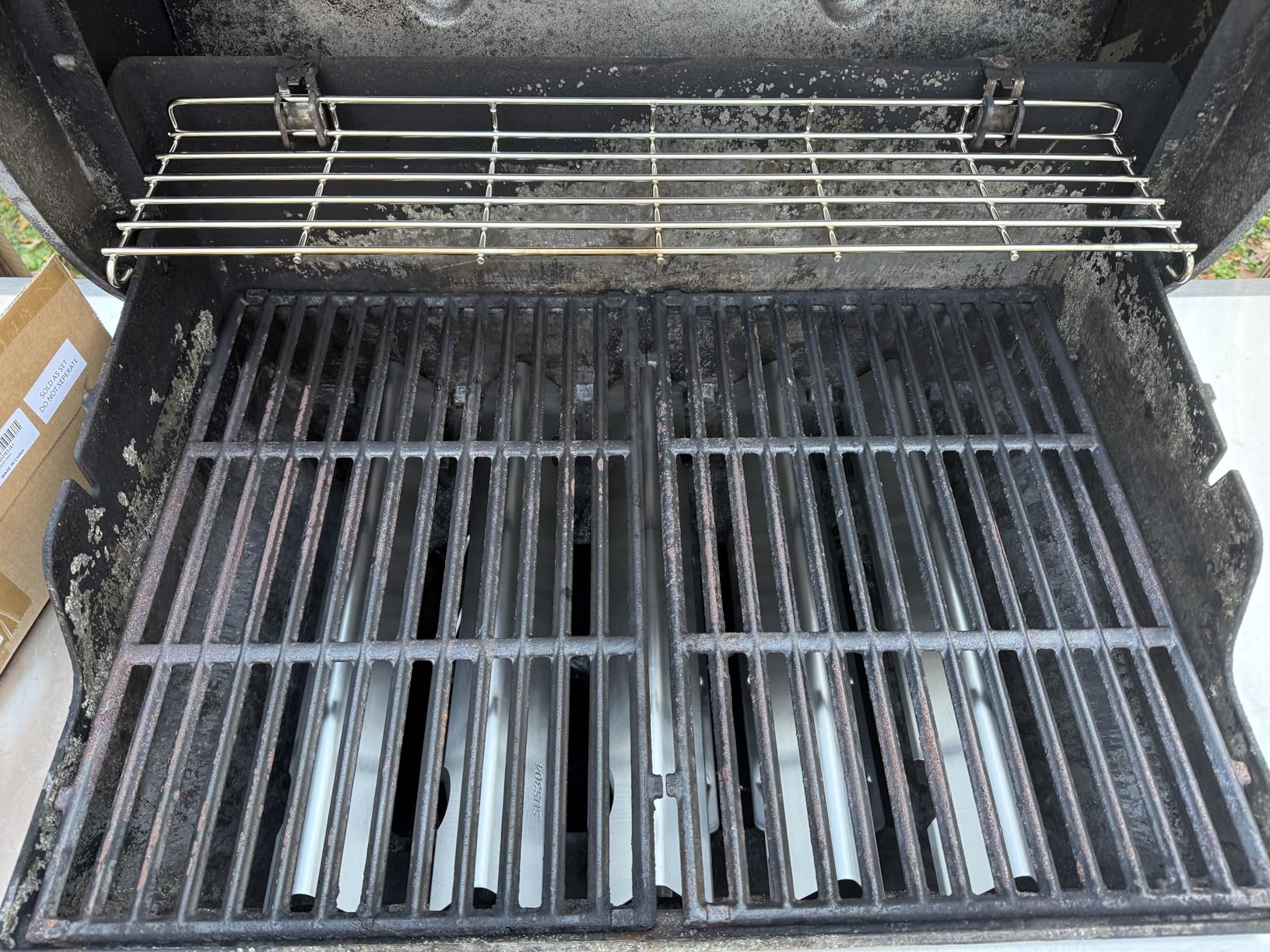 QuliMetal Stainless Steel Warming Rack for Weber Spirit 300, Grill Parts for Weber Spirit 2 300 Series Grills with Front Control Knobs customer photo 2