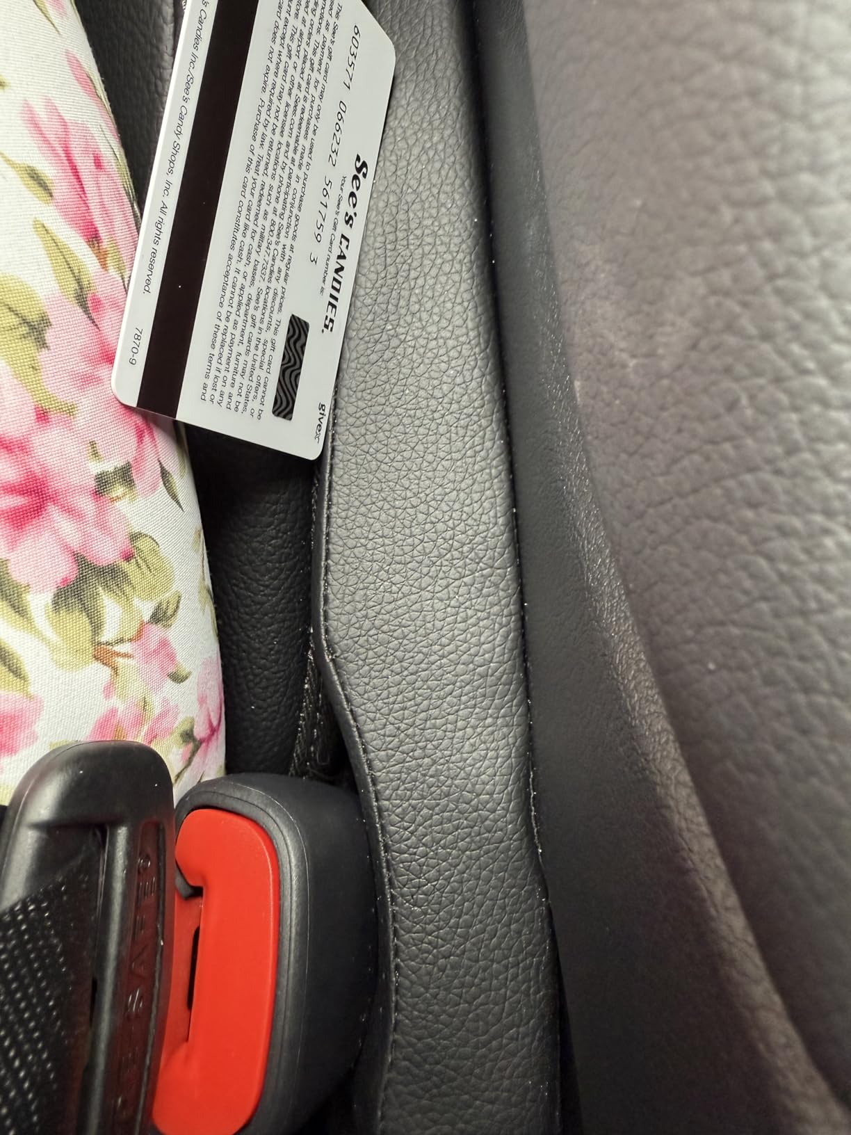 Leather Car Seat Gap Filler, 2 Pack No-Drop Seat Guard Universal Gap Stopper/Catcher to Fill The Gap Between Seat and Console Black Car Crevice Blocker Space Pad customer photo 1