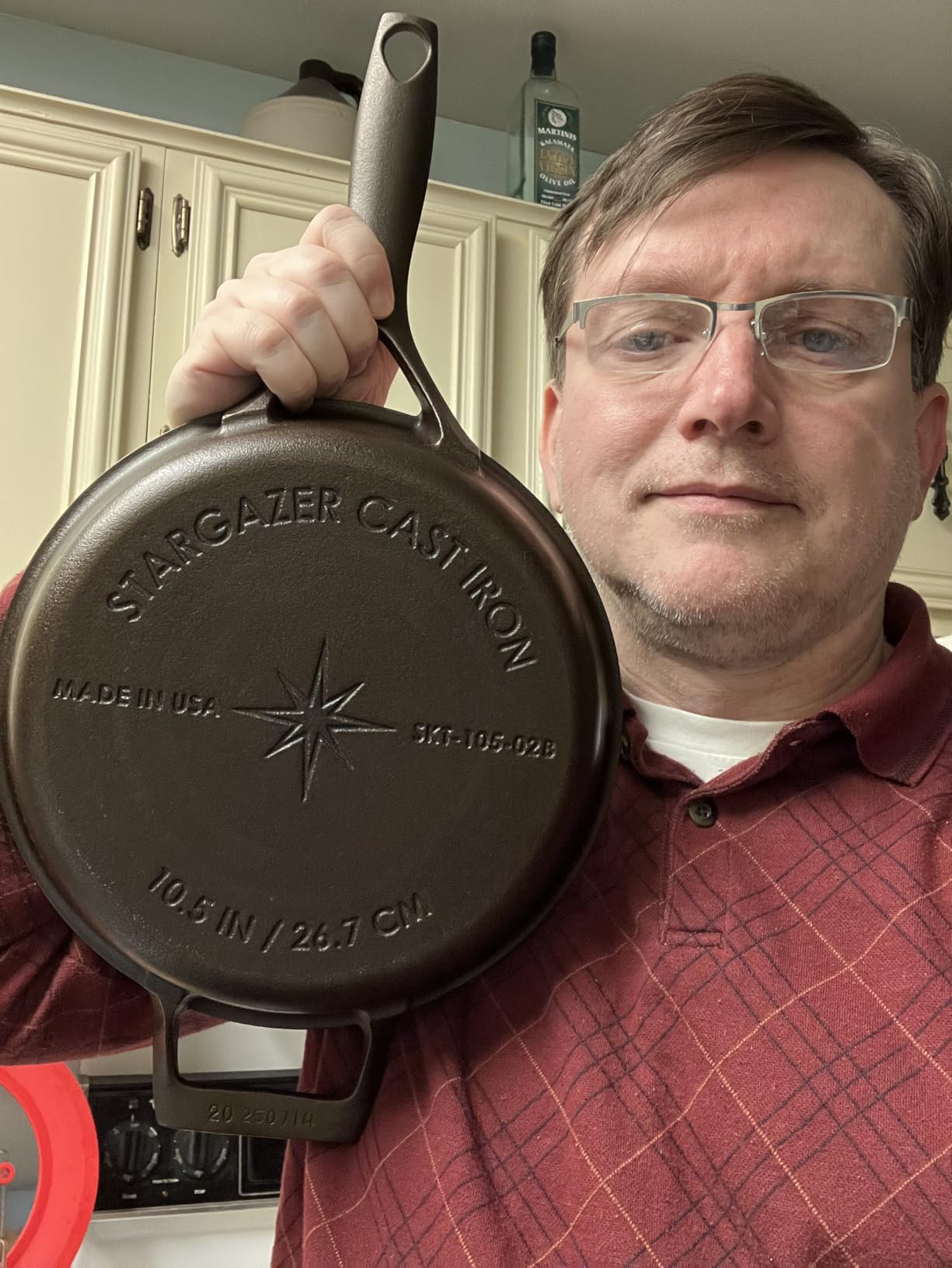 Stargazer 12-Inch Cast Iron Skillet | Made in USA, Seasoned, Premium Frying Pan for Grilling, Searing, Baking customer photo 2