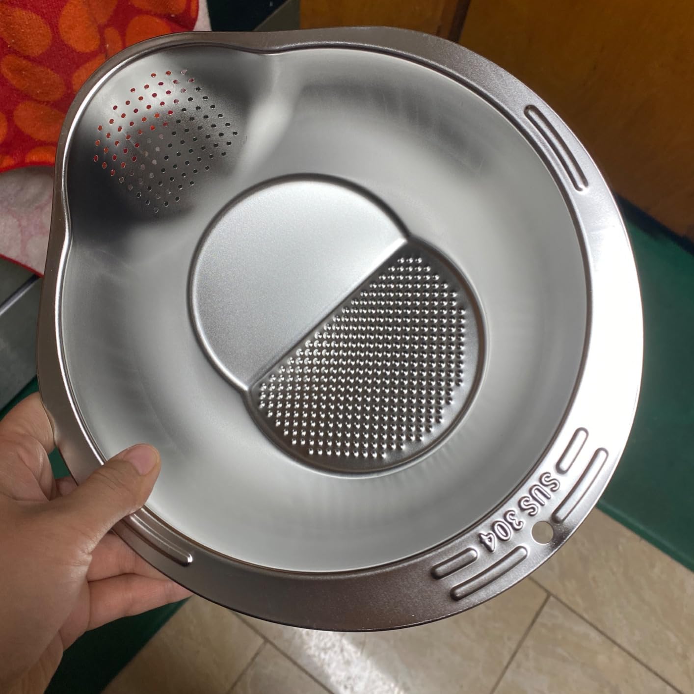 Rice Washing Bowl with Strainer Quinoa Washer Bowl, Stainless Steel Side Drainers Colander for Cleaning Fruits, Vegetables, and Beans - Versatile Kitchen Tool customer photo 1