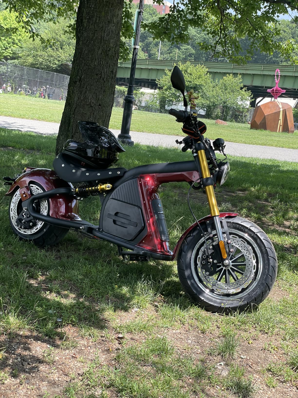 eAhora 4000W M8S Electric Motorcycle for Adults, 72V 35Ah Lithium Battery 87 Miles Long Range, Full Suspension Dual Hydraulic Brakes, IP6 Color LCD Display Street Legal High Speed Bike customer photo 2
