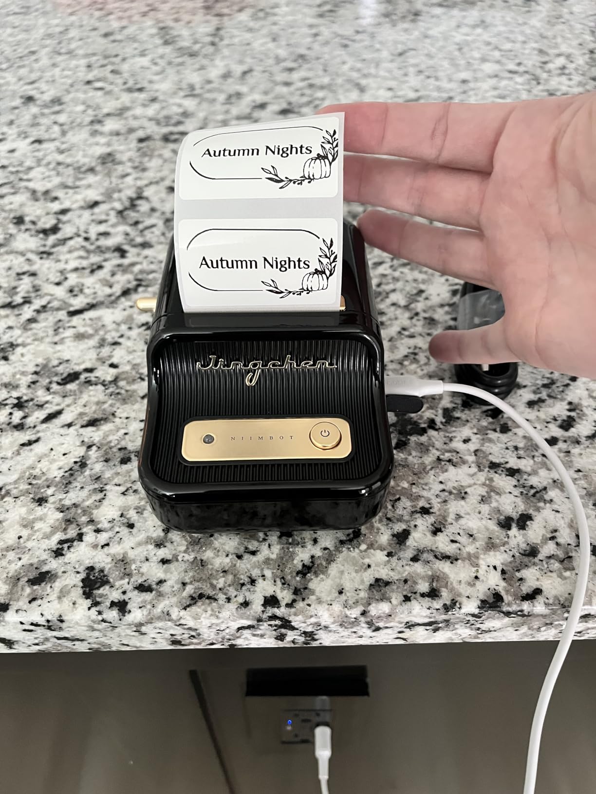 NIIMBOT B21 Label Maker, Thermal Label Printer, Portable Inkless Label Makers for Home/Office/Business, with 1 Pack 50x30mm White Label, Compatible with iOS & Android, (White) customer photo 2