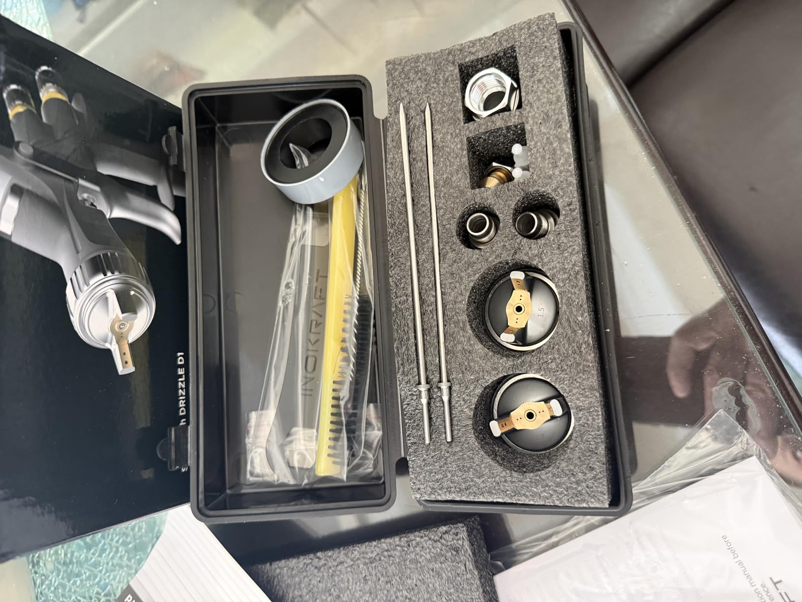 InoKraft D1 LVLP Air Spray Gun Premium Kit, Easy to Use Paint Gun for Cars & House DIY Painting, 1.3/1.5/1.7mm Nozzles customer photo 1