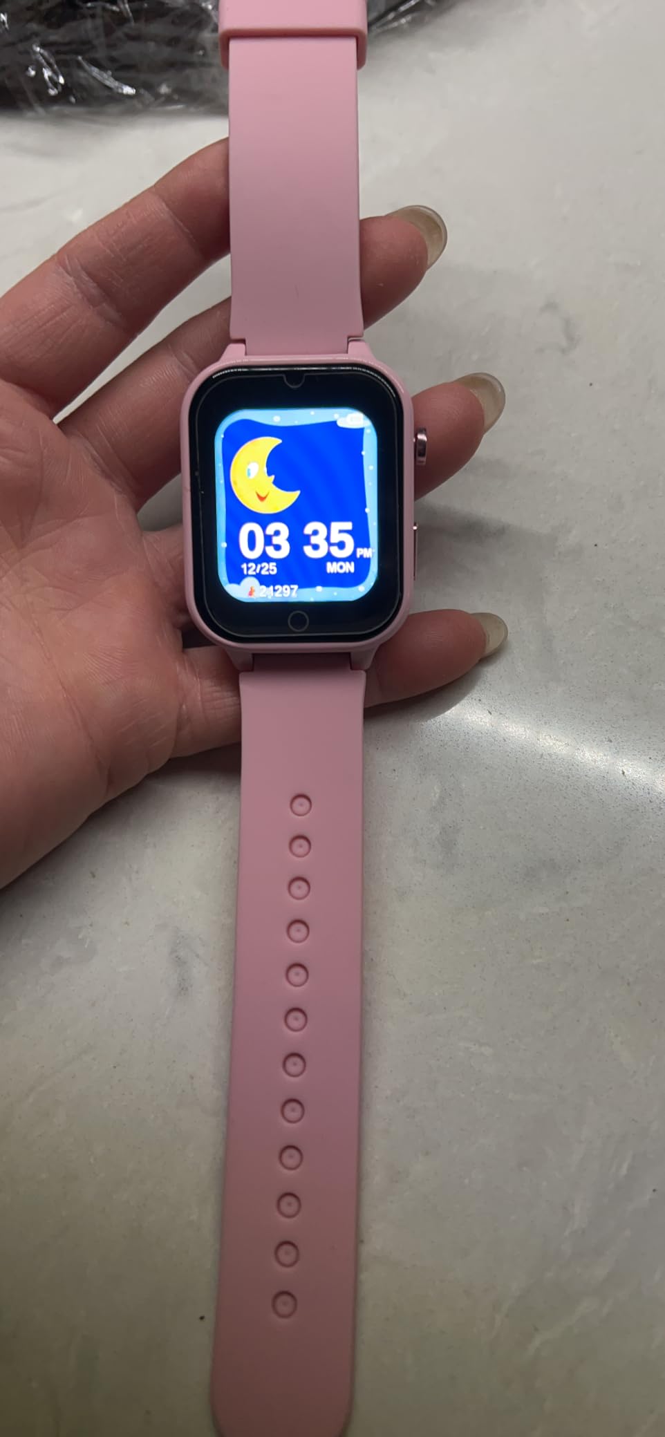 Luyiilo Smart Watch for Kids, with 26 Puzzle Games, Touch Screen, HD Camera, Alarm Clock, Toys for Ages 4-12 Years Old.Birthday Gift for Boys Girls (Blue) customer photo 2