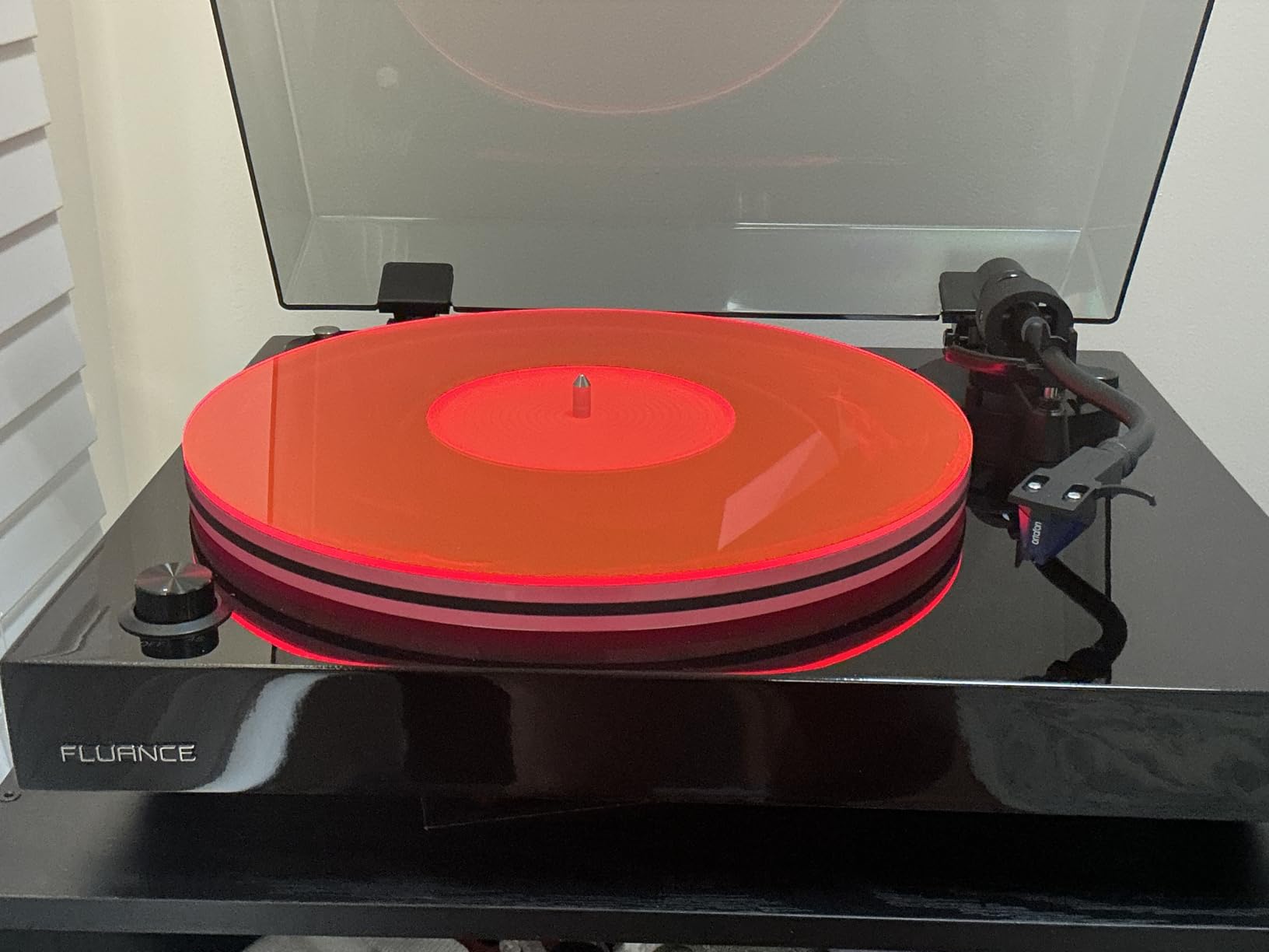 Turntable Mat Record Platter Slipmat: Greenlit Acrylic Record Player Platter Vinyl Slip Mats for Turntables Antistatic Tighter & Defined Bass, Green customer photo 1