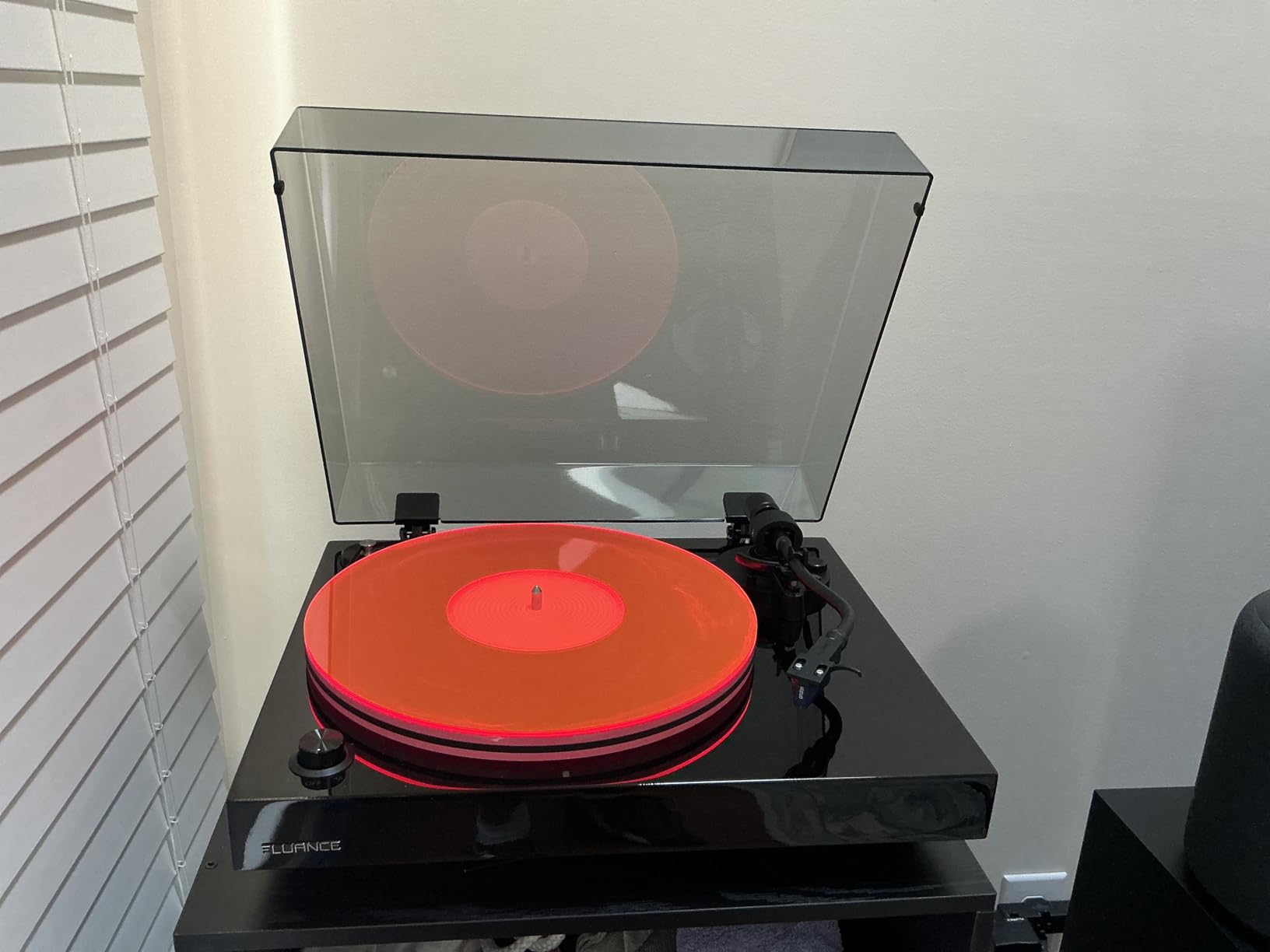 Turntable Mat Record Platter Slipmat: Greenlit Acrylic Record Player Platter Vinyl Slip Mats for Turntables Antistatic Tighter & Defined Bass, Green customer photo 2