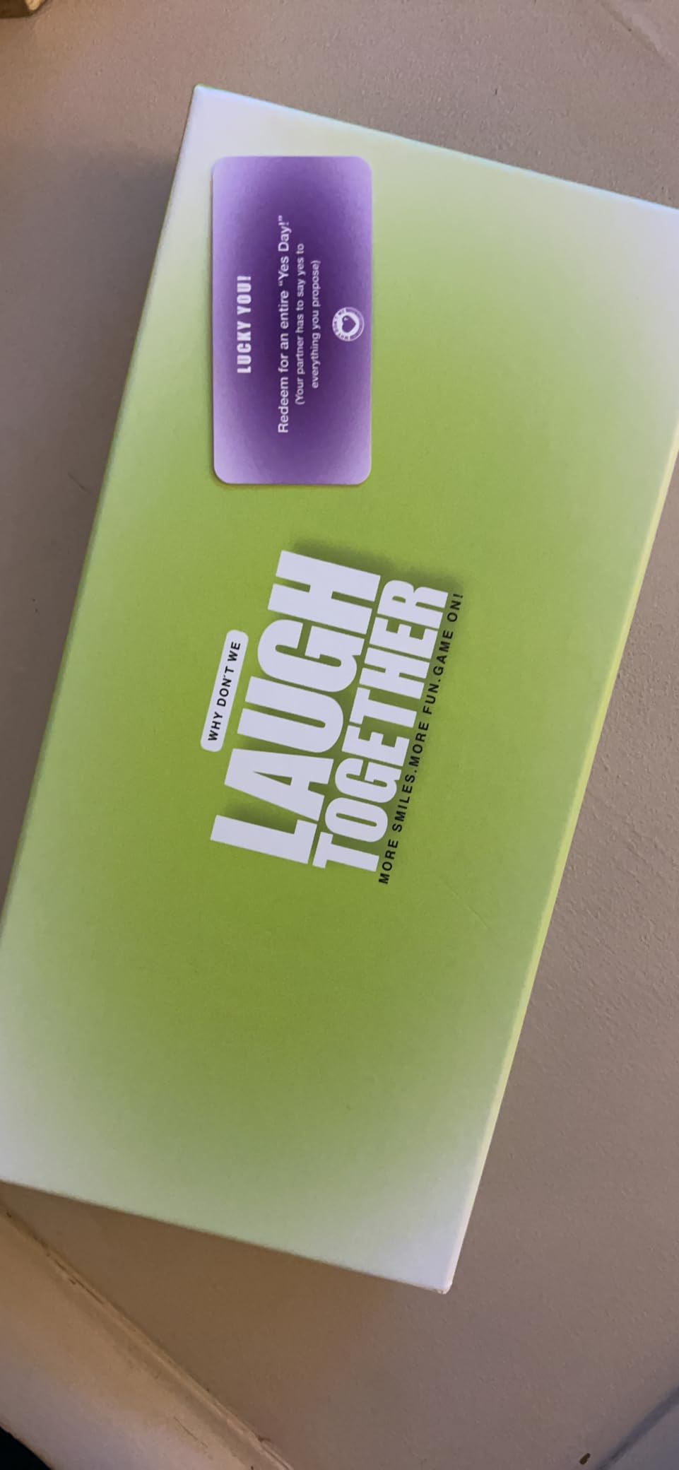 Why Don't We Laugh Together? - Couples Games with 200 Cards: Talents, Games, Trivia | Win Fun Prizes for 2 Players | Date Night Activities | Thought-Provoking & Engaging Couple Card Game customer photo 2