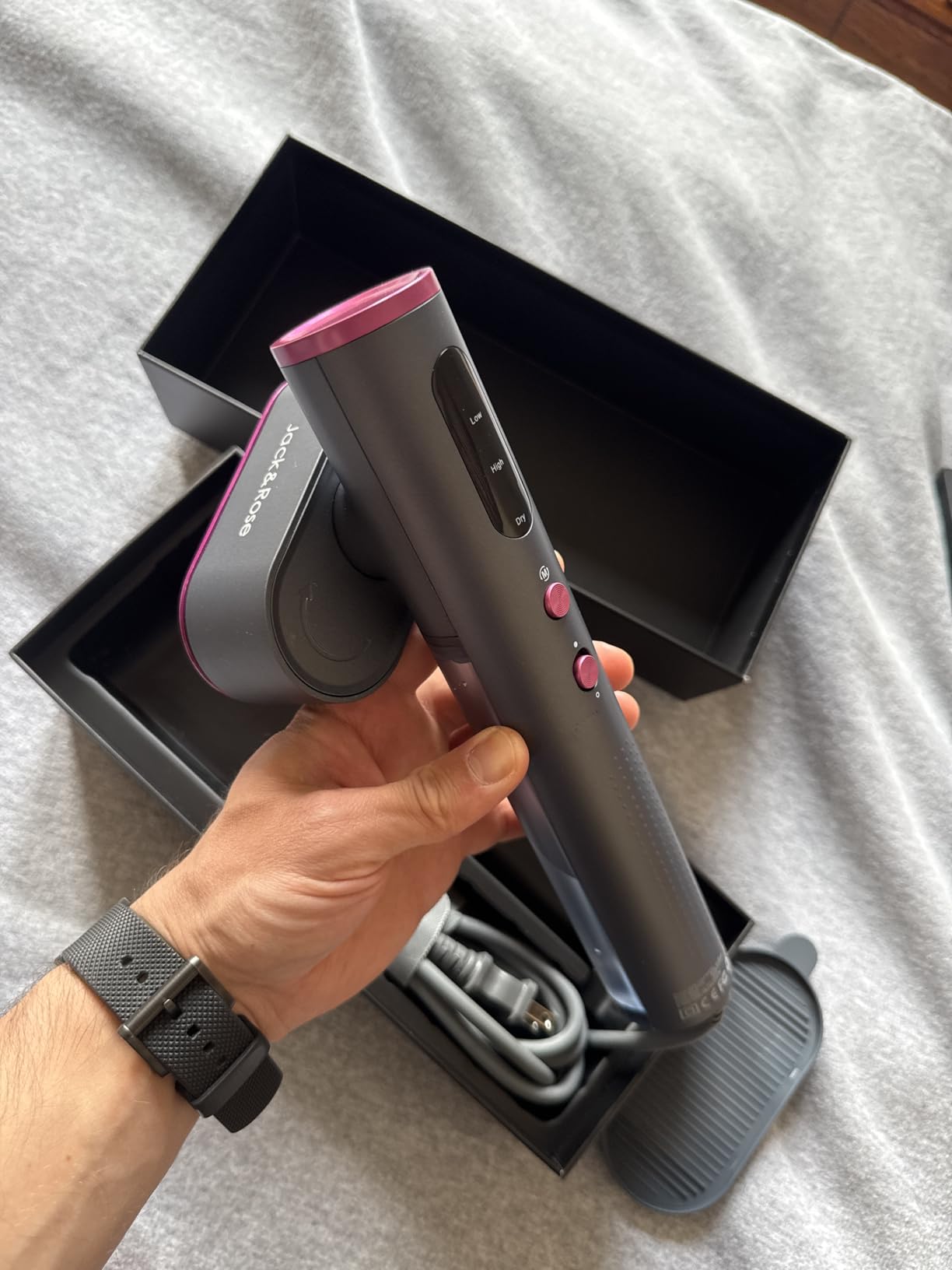 Jack ＆ Rose Travel Steamer for Clothes,100-220V Portable Iron,15s Heat Up,Steamer ＆ Iron 2 In 1, Travel Size,Large Ceramic Heat Panel,for Global and Europe customer photo 2