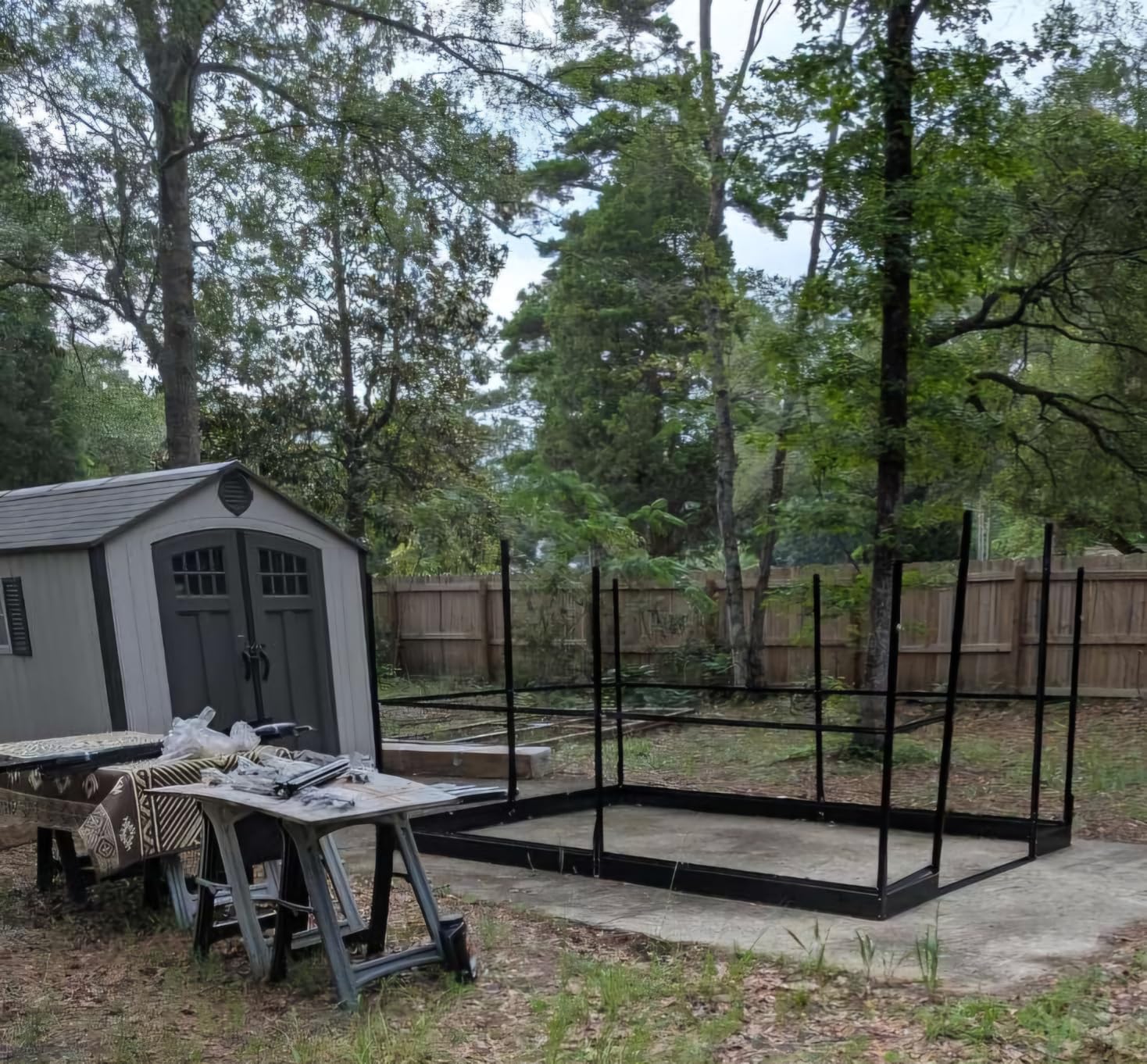HOWE 8x10x7.5 FT Polycarbonate Greenhouse Double Swing Doors 2 Vents 5.2FT Added Wall Height, Walk-in Large Aluminum Sunroom Winter Greenhouse for Outdoors, Black customer photo 2
