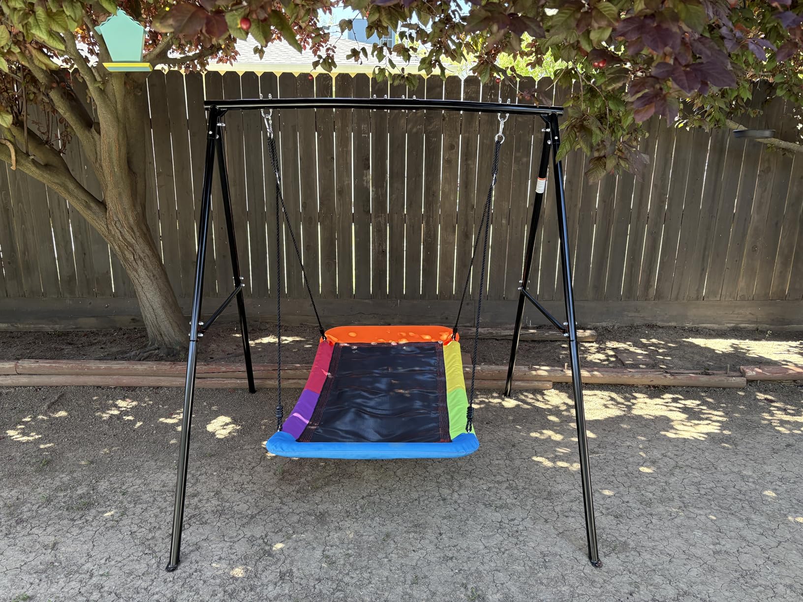 Trekassy Swing Sets for Backyard, 440lbs Heavy Duty A-Frame Metal Stand with 60