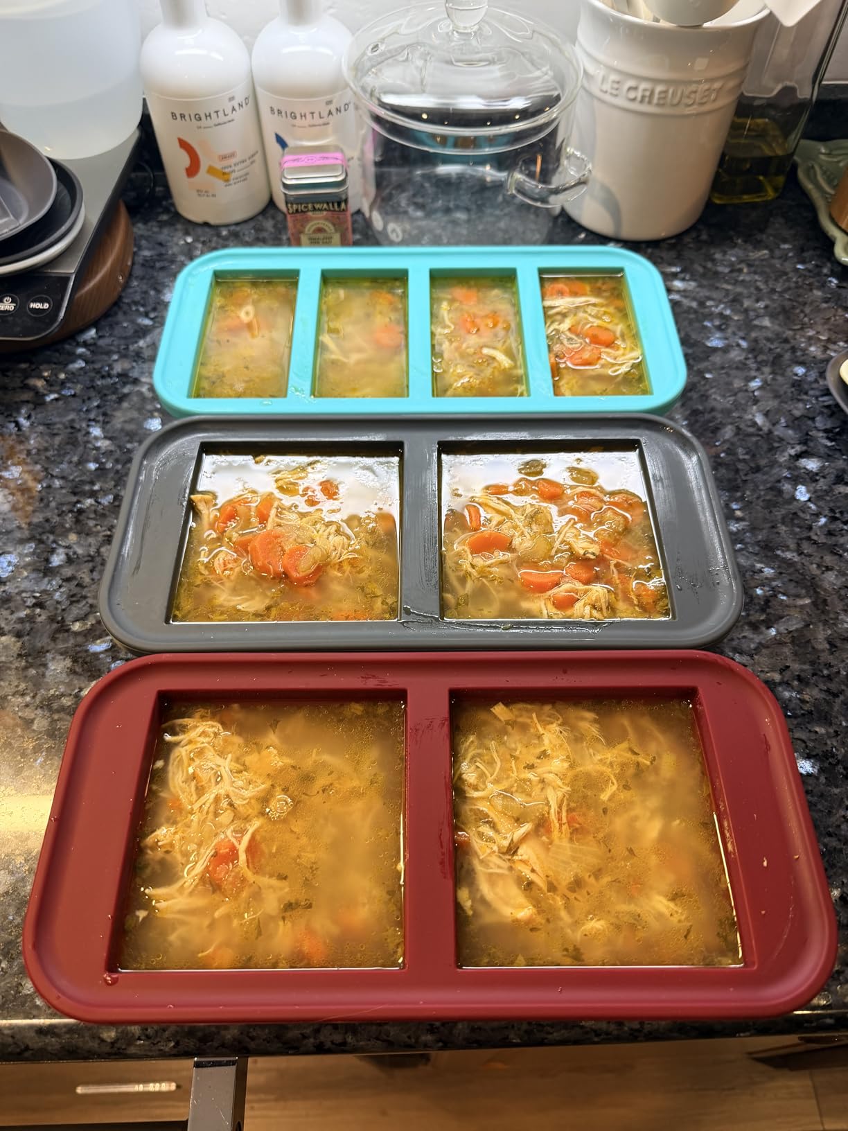 Souper Cubes 1 Cup Silicone Freezer Molds - Soup Cubes Perfect for Storing Broth, Rice, Leftovers and More - Silicone Freezer Trays with Lids for Meal Prep - Cranberry - 1-Pack customer photo 2