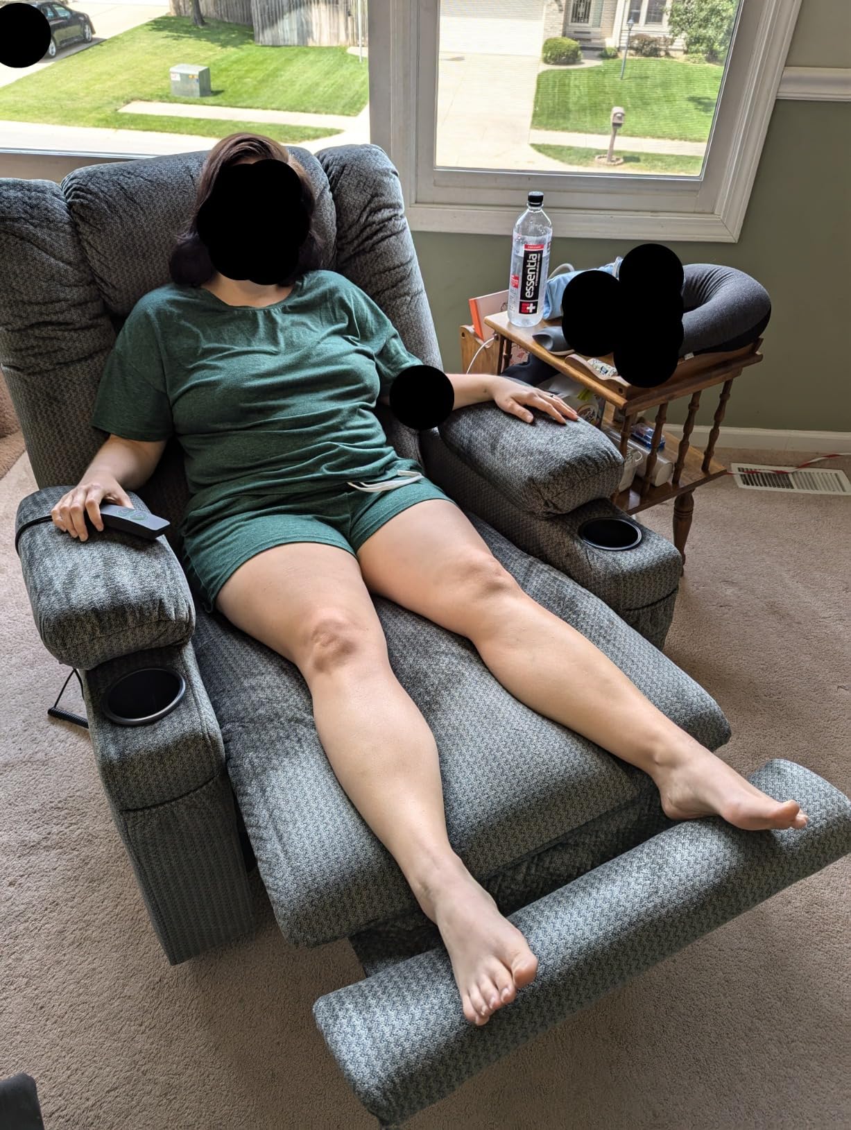 MCombo Recliner Chair for Adults, Zero Gravity Recliner with Massage and Heat, USB & Type C Ports, Cup Holders for Living Room 6079 Beige customer photo 1