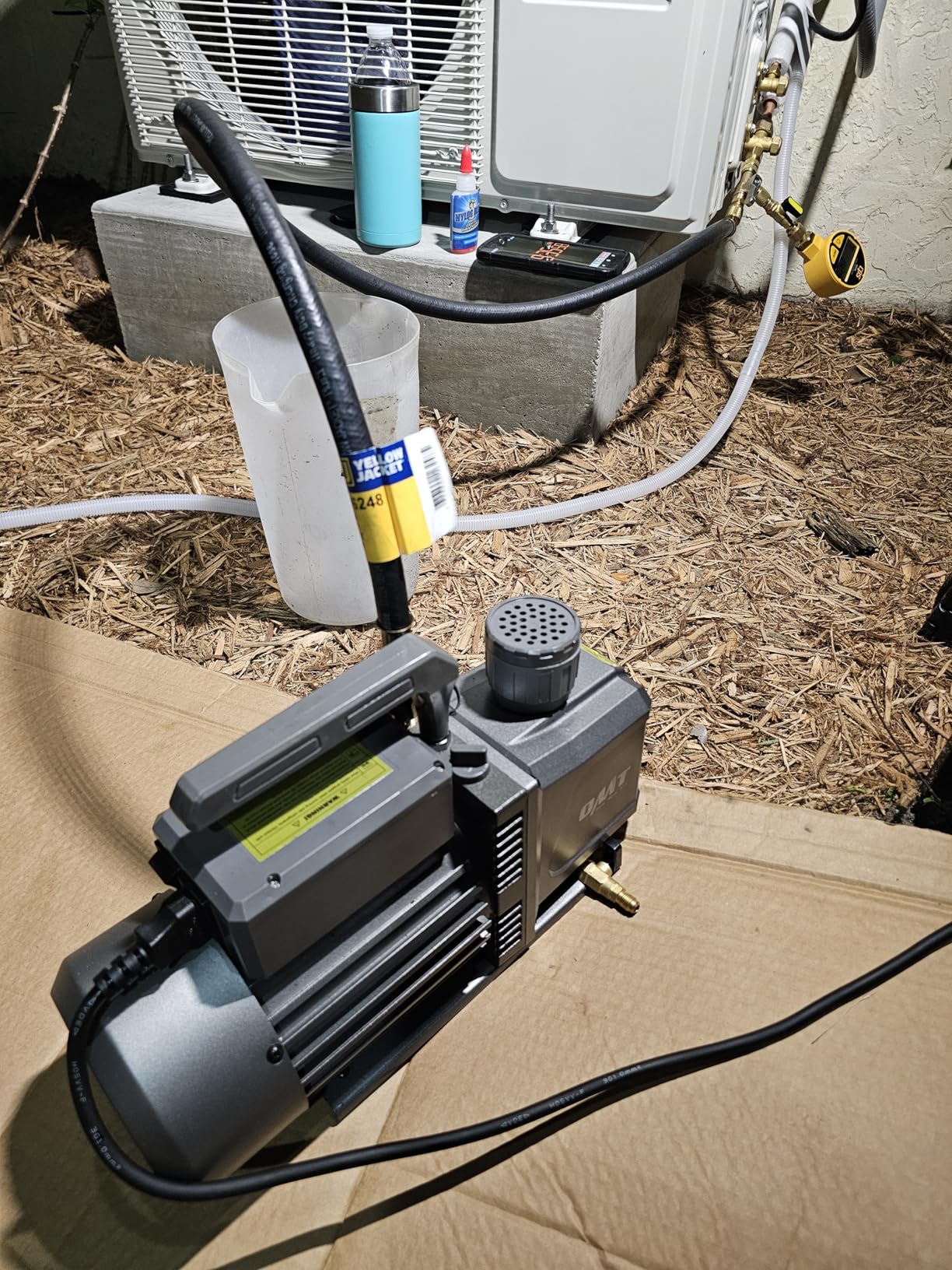 Orion Motor Tech 2 Stage Vacuum Pump, 9 cfm 3/4 hp HVAC Rotary Vane Vacuum Pump with 1.5 Micron Ultimate Vacuum, Two Stage AC Vacuum Pump for R12 R22 R134a R1234yf R410a customer photo 2