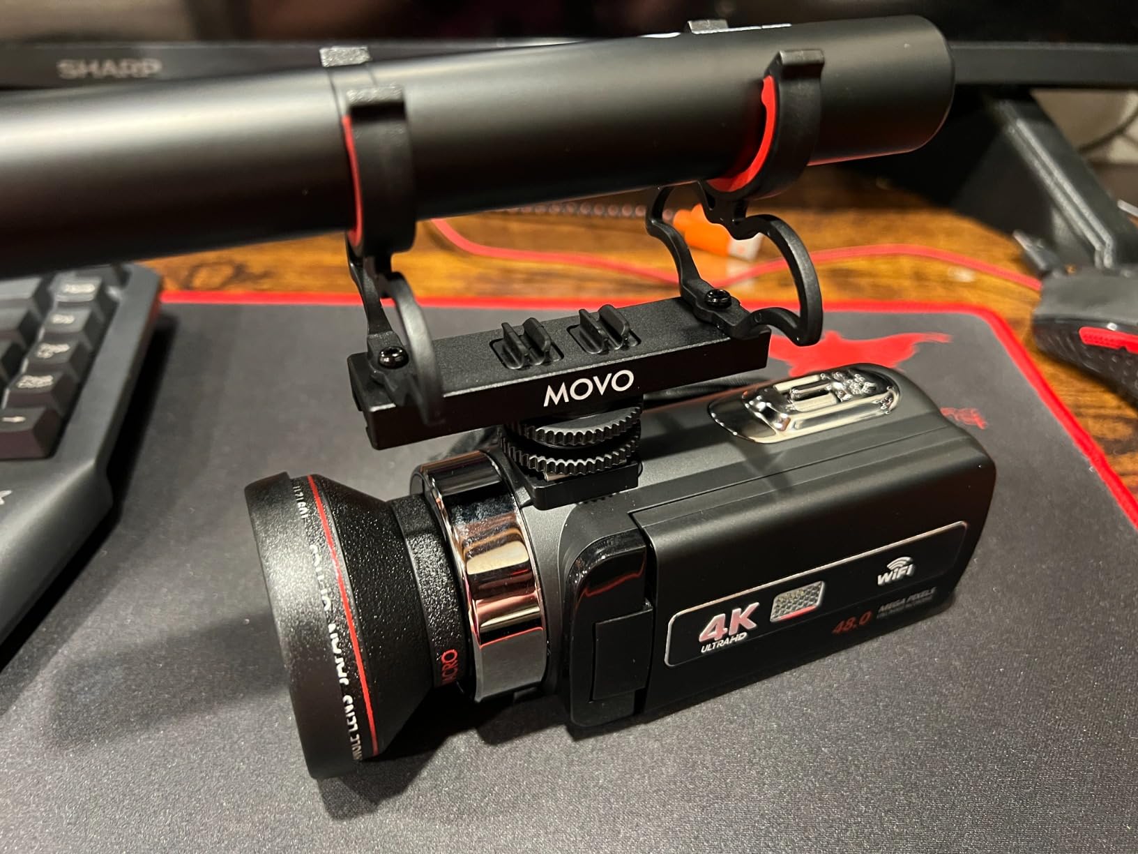Movo SM6 Ultraflex Premium Shockmount for Shotgun Microphones - Compatible with Rode NTG Series, Sennheiser MKE600, Audio-Technica AT875R customer photo 2