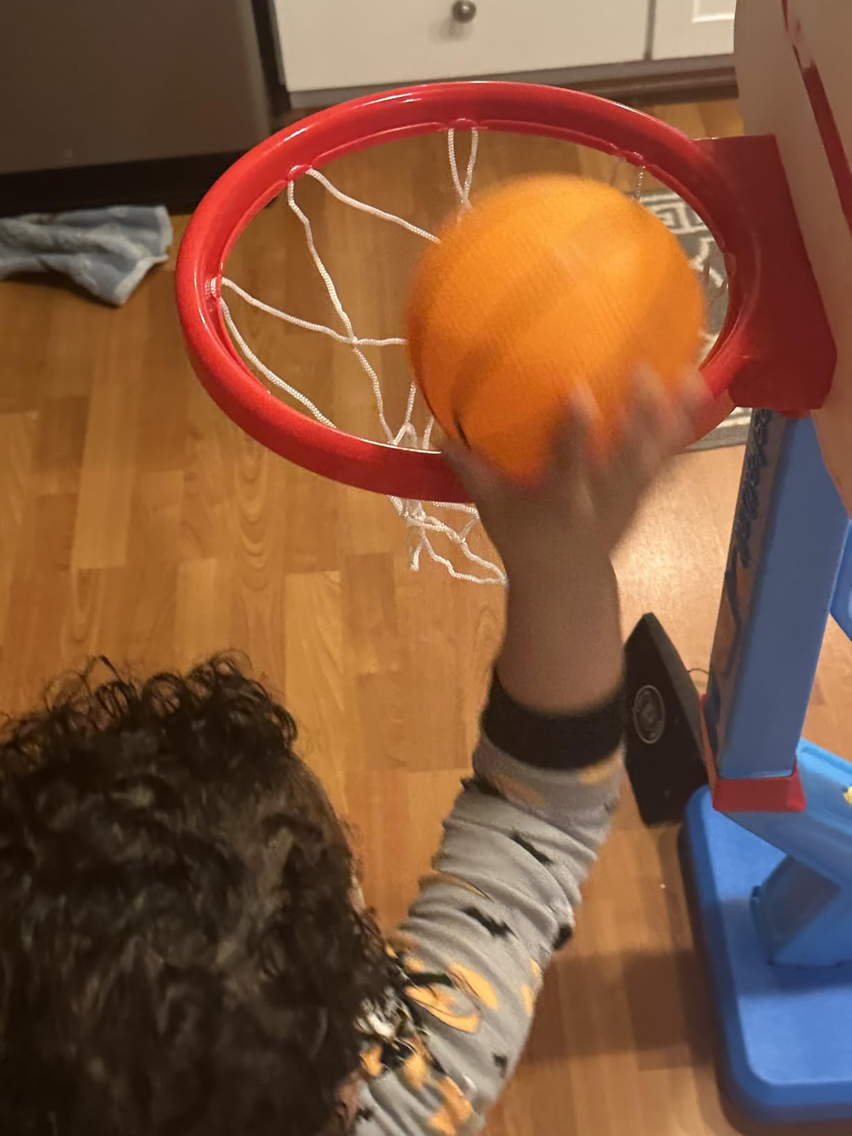 SUPER JOY Toddler Basketball Hoop - Height Adjustable Kids Basketball Hoops for Indoor & Outdoor Play - Portable Mini Basketball Goal for Poolside - Game Sport Toys for Boys & Girls Age 1 2 3 4 5 customer photo 2