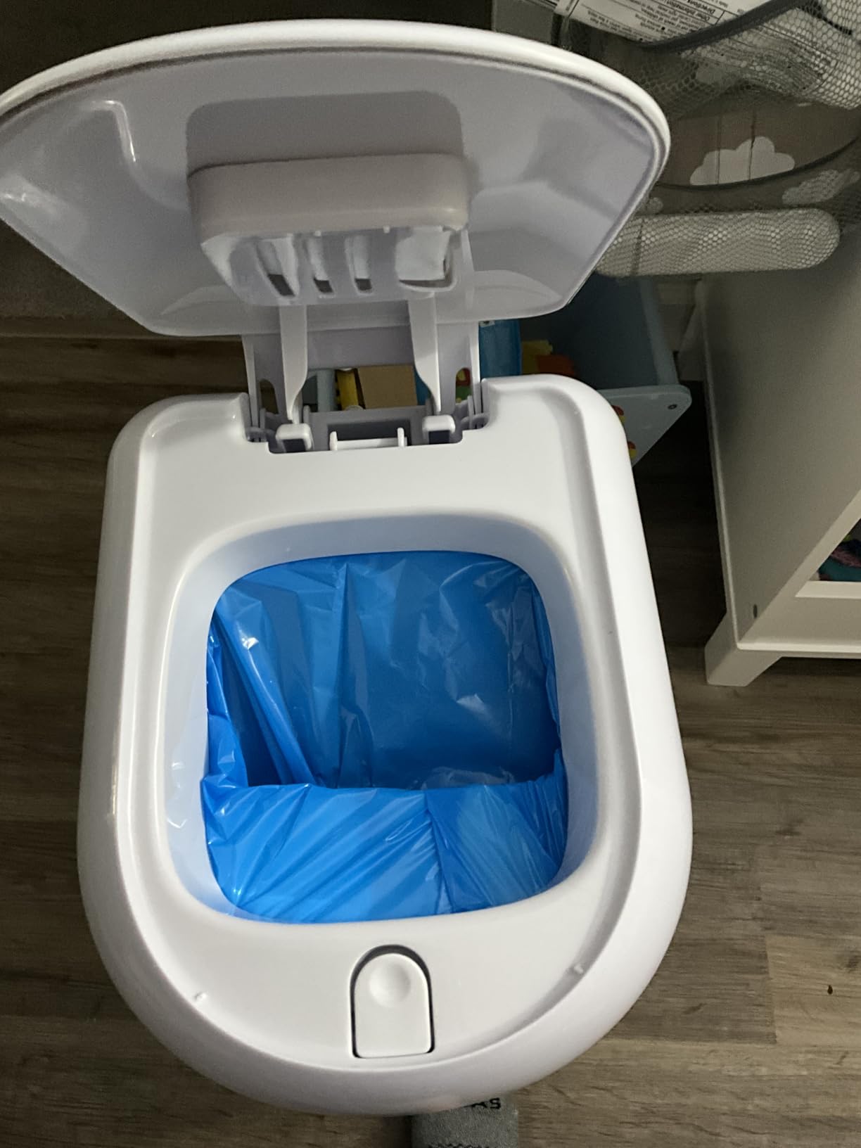 Diaper Genie Platinum Pail (Lily White) is Made in Durable Stainless Steel and Includes 1 Easy Roll Refill with 18 Bags That can Last up to 5 Months. customer photo 1