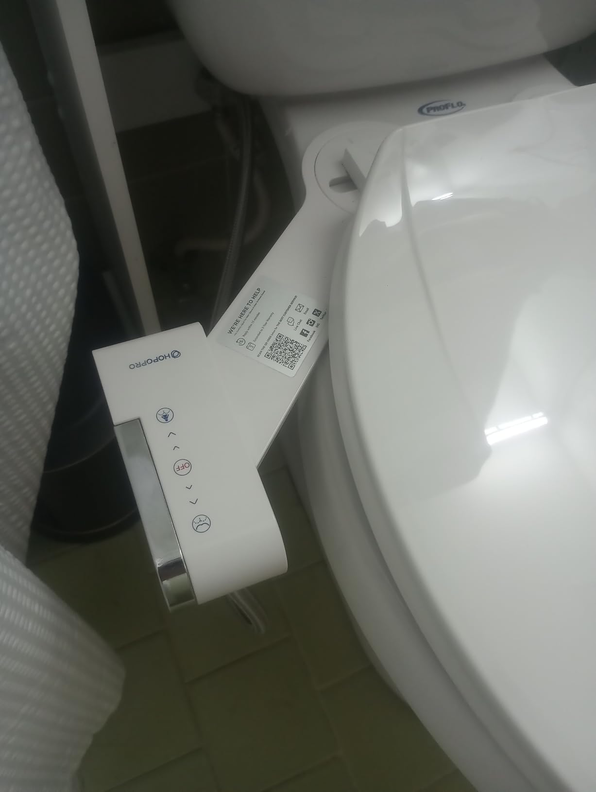 HOPOPRO Bidet Attachment for Toilet, Non-Electric Bidet Ultra-Slim Dual Nozzle (Feminine/Rear Wash), Cold Water Bidets Sprayer for Existing Toilets with Adjustable Pressure Control 1-Min Install customer photo 1