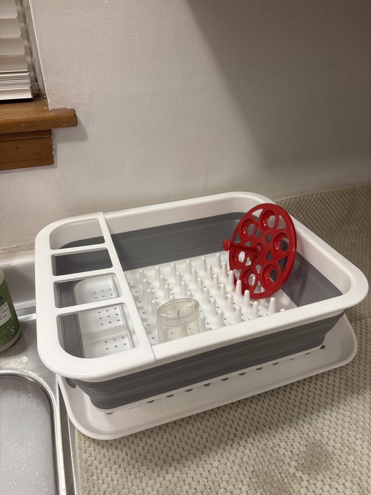Collapsible Dish Drying Rack Portable Dish Drainers for Kitchen Counter with Drainboard, Kitchen Sink Organizer Basket RV Accessories Camper Storage and Organization Dish Rack Over Sink Drying Rack customer photo 1