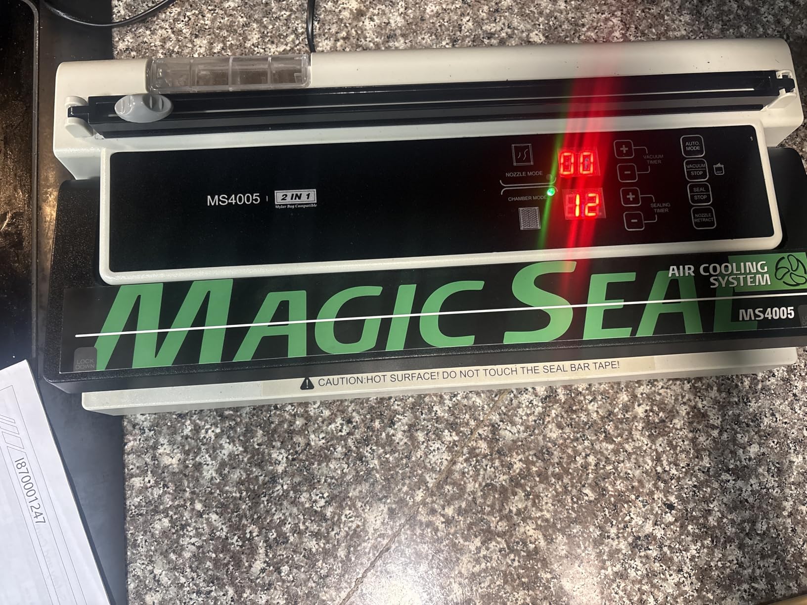 MAGIC SEAL 16'' Commercial Vacuum Sealer Machine, Meat Sealer Vacuum Packing Machine with Double Pump and Auto Cooling System, Sealing and Vacuum Time Control, Compatible with Mylar Bags customer photo 2