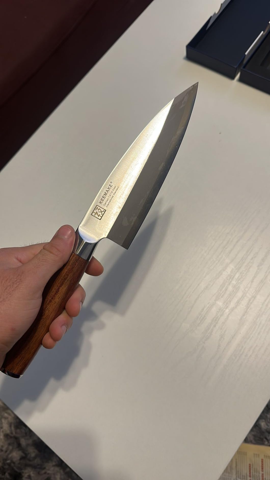 KEEMAKE Deba Knife 6.5 inches, Chef Knife Single Bevel High Carbon Stainless Steel 1.4116 Japanese Style Kitchen Knife customer photo 2