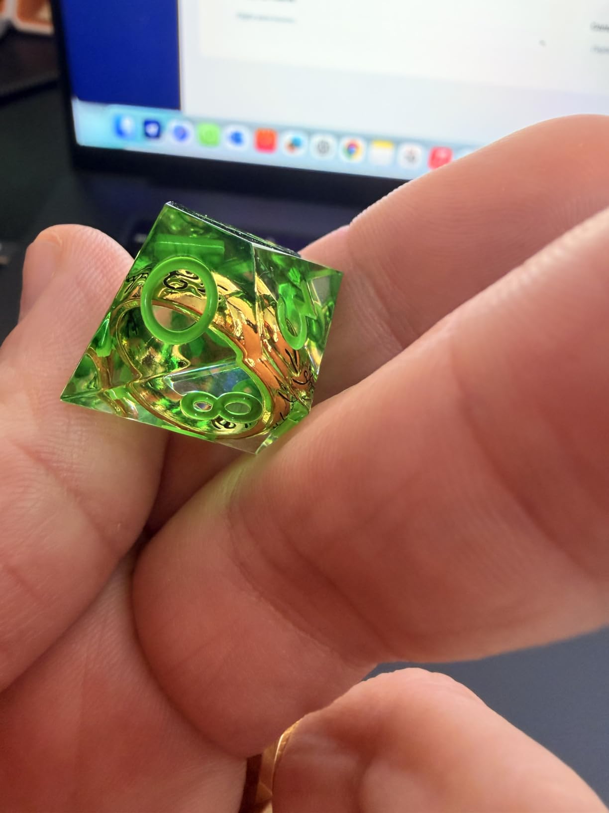Liquid Core DND Dice, Dragon Eye Dice Set D and D Sharp Edge Resin Dungeons and Dragons Dice Polyhedral Beholder's Ttrpg Die Role Playing RPG D and D Dice (Red) customer photo 1