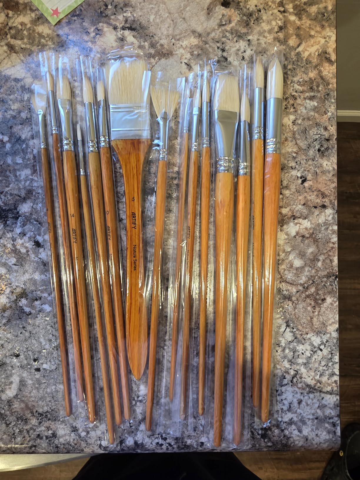 ARTIFY 15-Piece Professional Oil Paint Brush Set - Natural Hog Bristle, No-Shedding, Handcrafted by Masters for Oil/Acrylic/Gouache/Watercolor Painting (Includes Carrying Case) customer photo 1