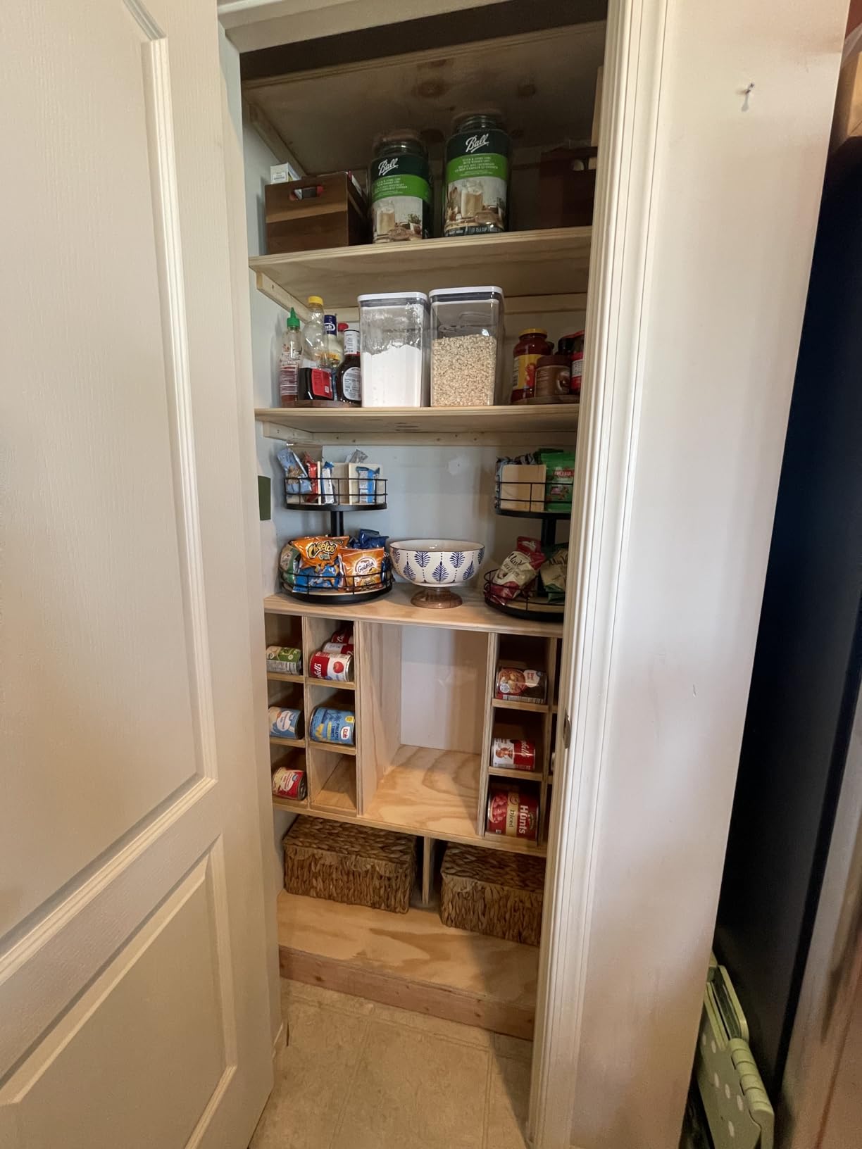 Snack Organizer - Versatile Snack Storage 2 Tier Lazy Susan with Convenient Grab-and-Go Design, Wood and Metal Snack Holder for Home, Office, Breakroom customer photo 1