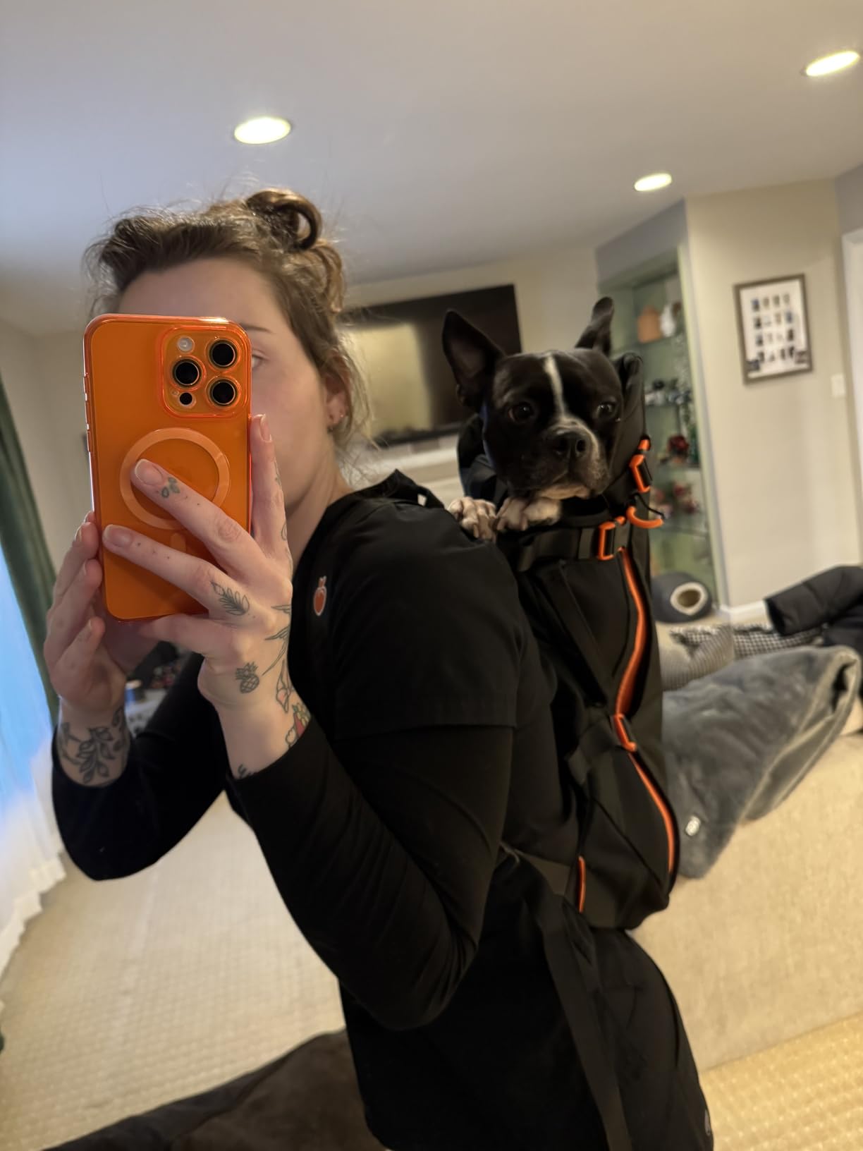 Maxine One Dog Backpack Carrier for Medium Dogs by Little Chonk - Adjustable & Ergonomic Front Facing customer photo 1