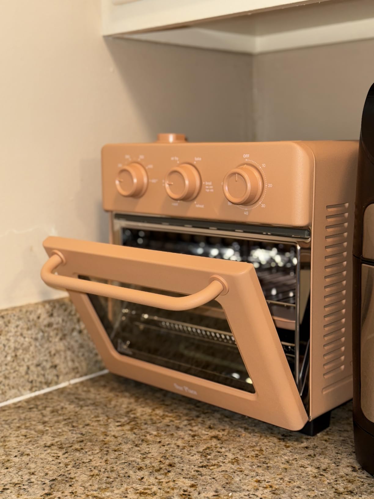 Our Place Wonder Oven | 6-in-1 Stainless Steel Air Fryer Toaster Oven Combo with Basket, Rack, Pan & Tray | Compact 13 QT Countertop Capacity - Toast, Roast, Bake, Reheat, Broil & Steam | Char customer photo 2