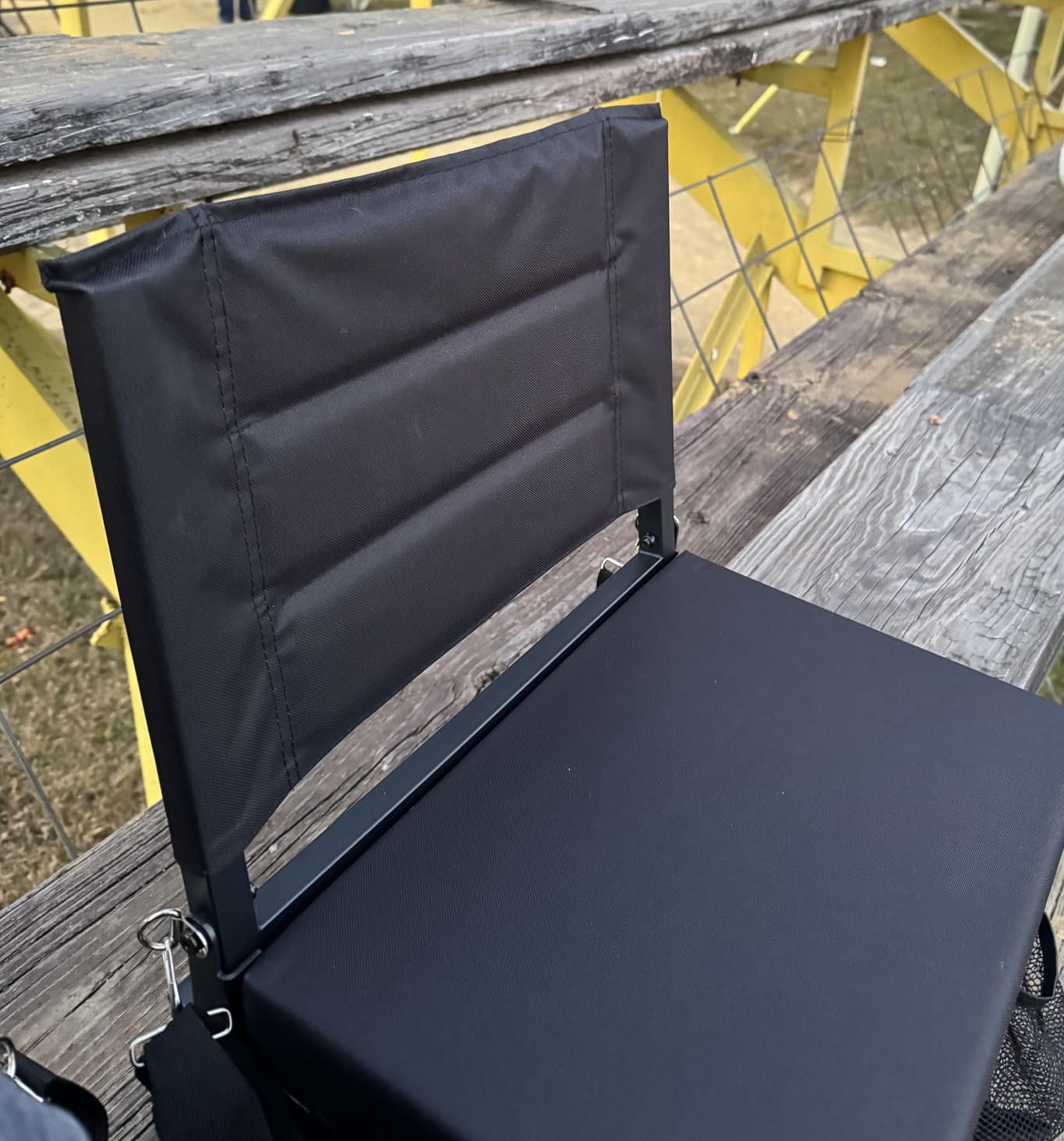 Stadium Seats for Bleachers with Back Support, Portable Bleacher Seats with Thick Padded Cushion and Shoulder Strap, Wide Stadium Seat Chair customer photo 1