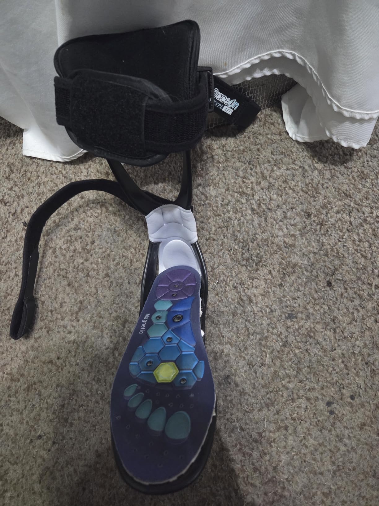 Brace On AFO S-Type - Drop Foot Stabilizer Brace, Moldable, Trimmable, Lightweight Polyethylene, Braces for Men, AFO Brace and Foot Drop Braces, Boot for Injured Foot, Men, Left customer photo 2