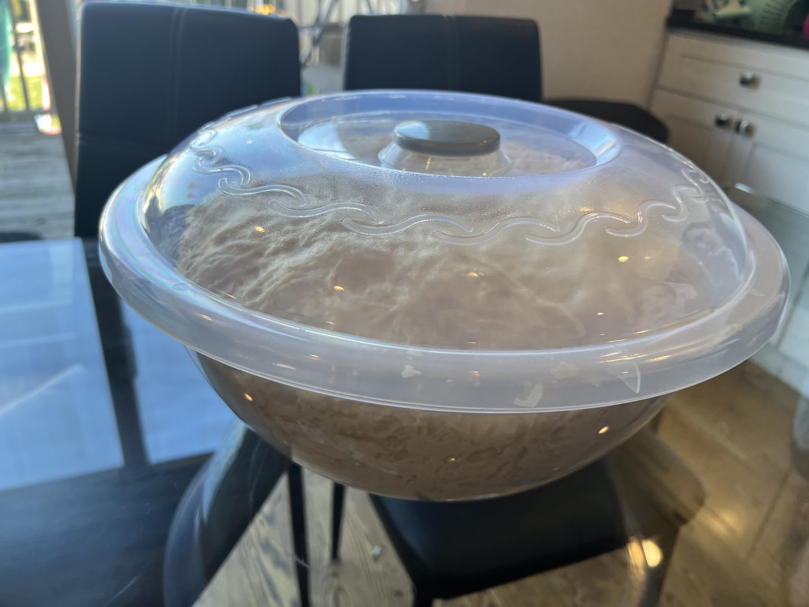 The Challah Bowl with Lid - Dough Riser - Proofer - Plastic Bowl with Cover/Lid - Extra Large 10 Liters - can fit 5Lbs of flour - Non Stick - Perfect Rise Every Time - Great Challah Bakes, Gift Idea customer photo 1