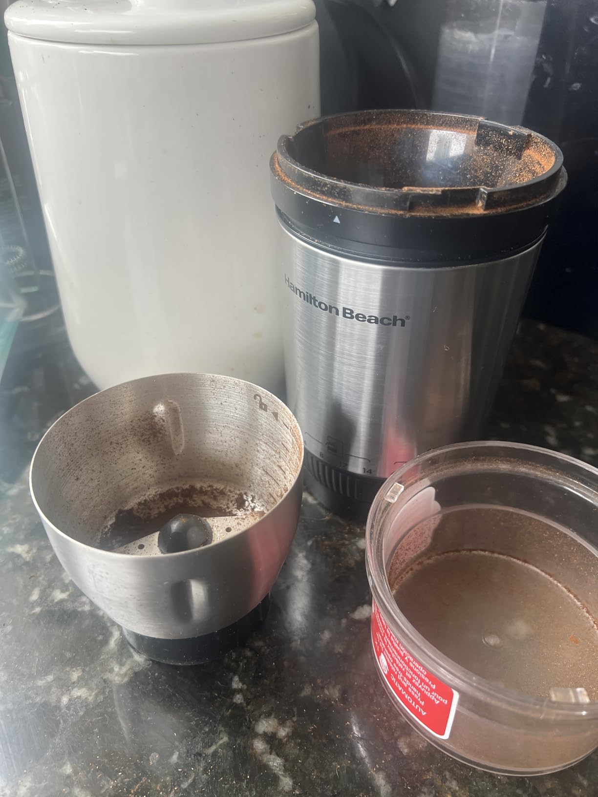 Hamilton Beach Custom Grind Electric Coffee Grinder for 4-14 Cups, One-Press Hand-Free Operation with Auto Shutoff, Removable Grinding Bowl For Easy Pour and Clean, Stainless Steel (80406) customer photo 1
