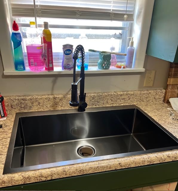 VCCUCINE 22x18 Inch Drop in Kitchen Sink,16 Gauge Topmount RV Small Kitchen Bar Sink, Handmade Stainless Steel Wet Bar Sink, Outdoor Single Bowl, Brushed Nickel Prep Sink with Strainer customer photo 2