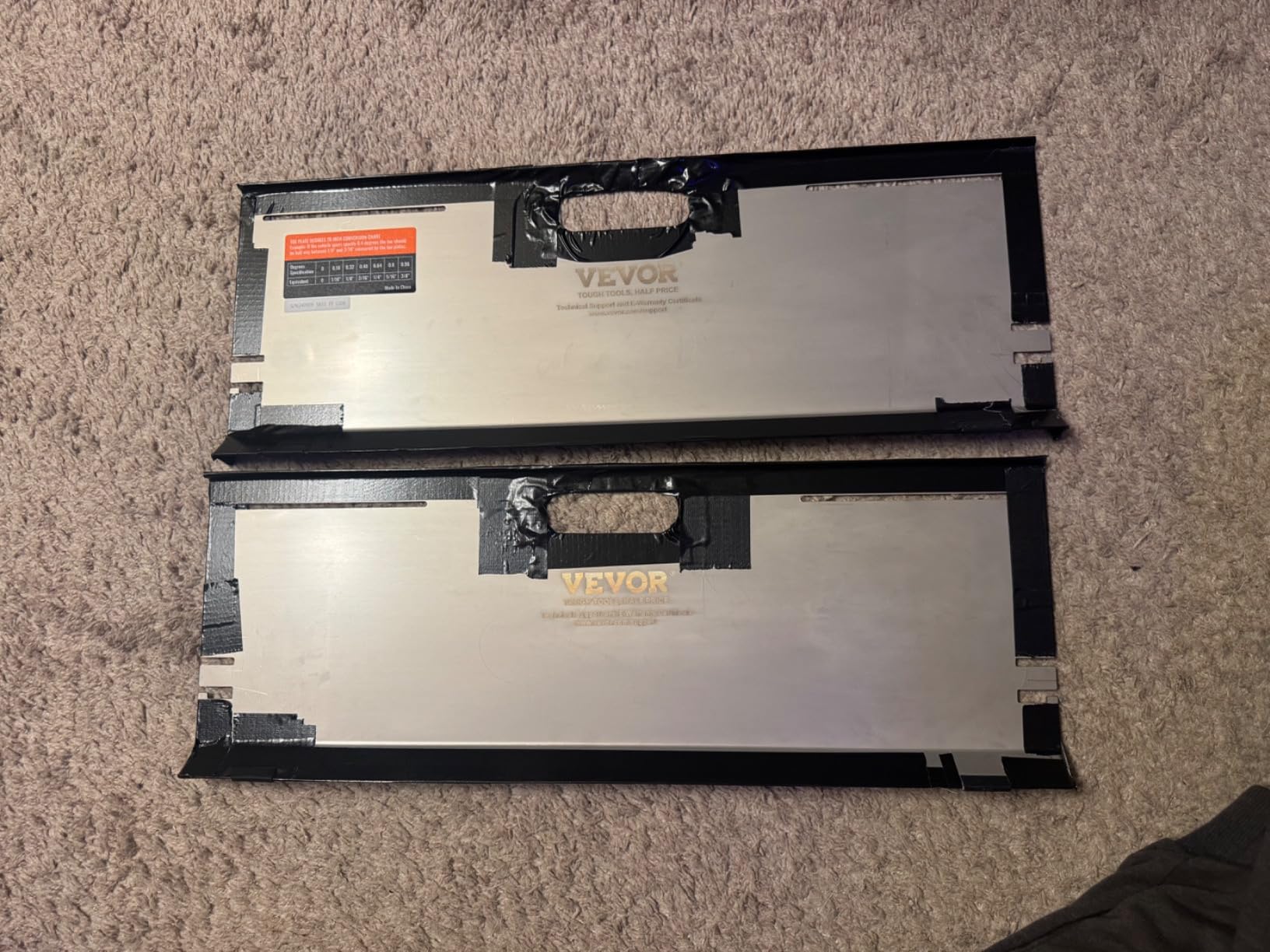 VEVOR Wheel Alignment Tool, 2-Pack Alignment Tool Toe Plates, Stainless Steel Toe Angle Measurement Tool Plate, 4 Alignment Rods and Magnetic Slots, Includes Measuring Tapes & Conversion Chart customer photo 1