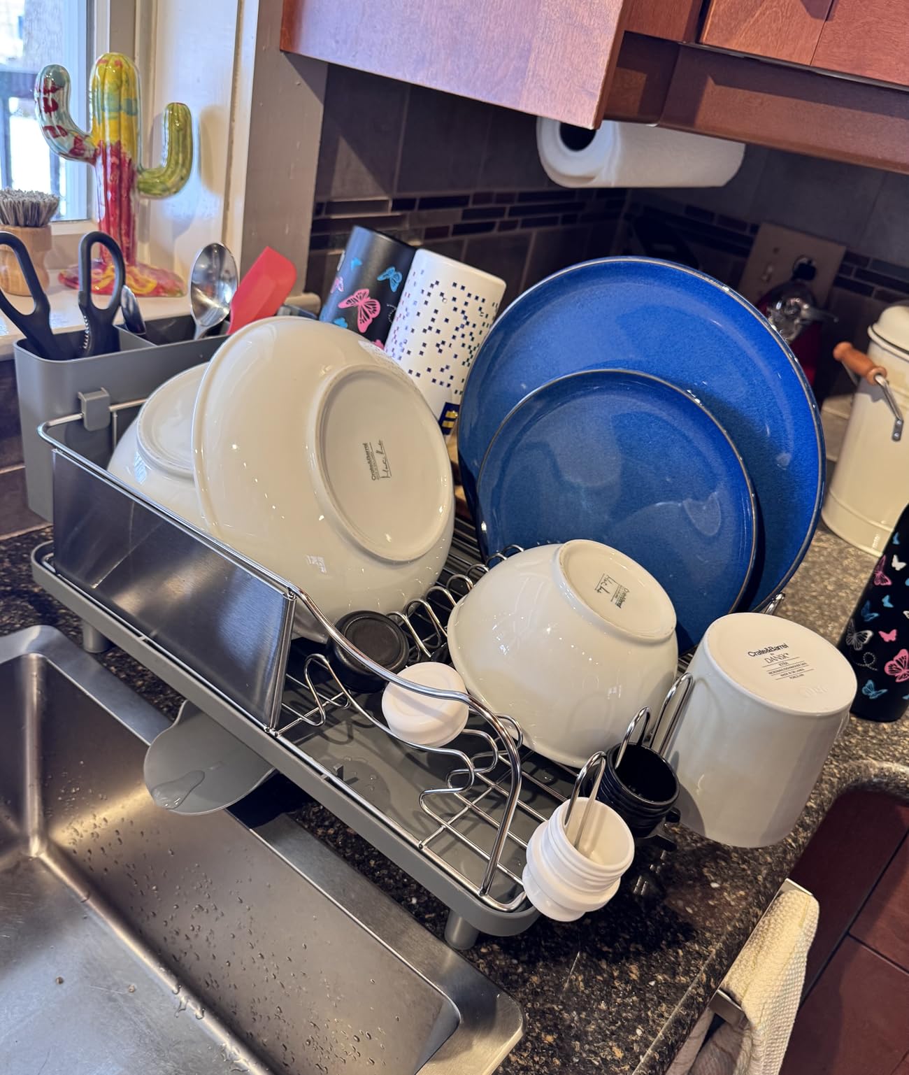 Stainless Steel Dish Drying Rack - Large Capacity Kitchen Counter Organizer with Drain Board, Utensil Holder & Detachable Cup Shelf, 304 Surgical-Grade Rust-Proof Dish Drainer, Easy Assembly customer photo 1