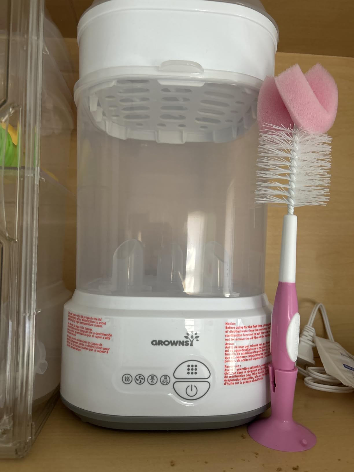Bottle Sterilizer and Dryer, Compact Electric Steam Baby Bottle Sterilizer (Esterilizador de Biberones), Bottle Sanitizer for Baby Bottles, Pacifiers, Pump Parts Black customer photo 1