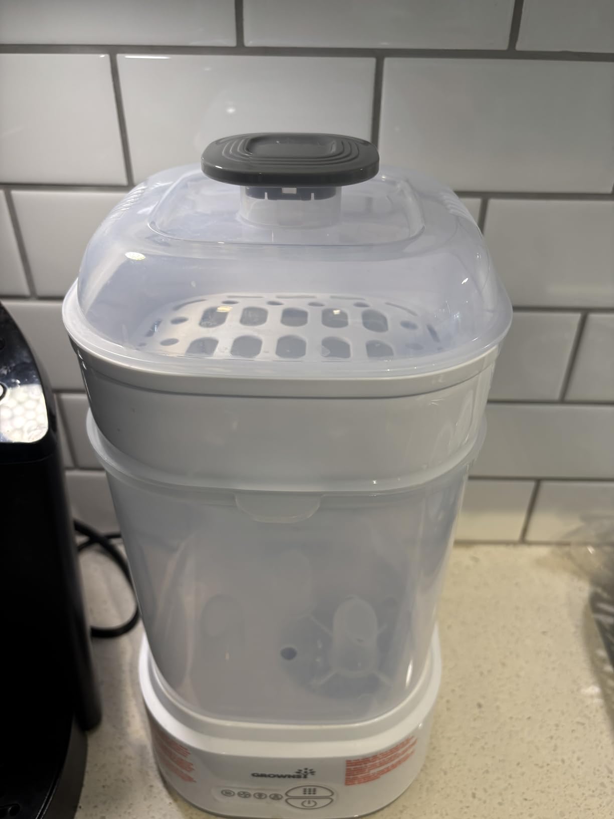 Bottle Sterilizer and Dryer, Compact Electric Steam Baby Bottle Sterilizer (Esterilizador de Biberones), Bottle Sanitizer for Baby Bottles, Pacifiers, Pump Parts Black customer photo 2