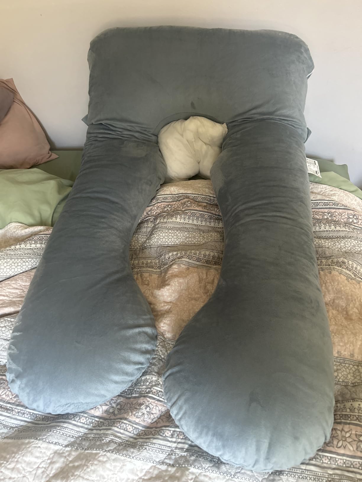 Chilling Home Pregnancy Pillow, C Shaped Full Body Pillow Maternity Pillow for Women 55 inch, Pregnancy Pillows for Sleeping Pregnant Must Have with Jersey Removable Cover, Grey customer photo 2