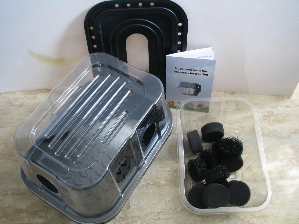 YANWEN Mushroom Growing Kit, Monotub Stackable Grow Box, Fruiting Chamber with FAE Filters customer photo 2