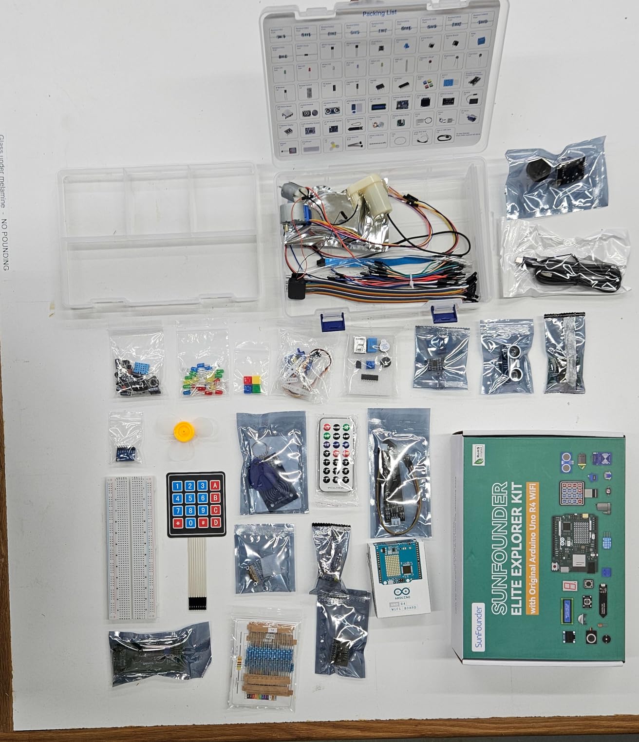 SunFounder Elite Explorer Kit with Original Arduino Uno R4 WiFi, RoHS Compliant, Bluetooth IoT ESP32 IIC LCD1602 OLED, Super Starter Kit, Online Tutorials & Video Courses customer photo 1
