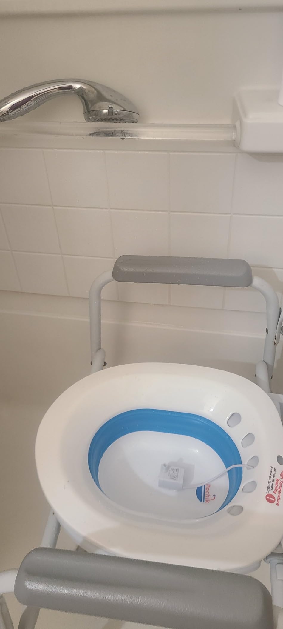 Pochik Electric Sitz Bath, Sitz Bath for Toilet Seat, Hemorrhoids and Postpartum Care Tub, Sits Bath Kit for Women, Automatic Flushing, Collapsible, Unisex customer photo 2