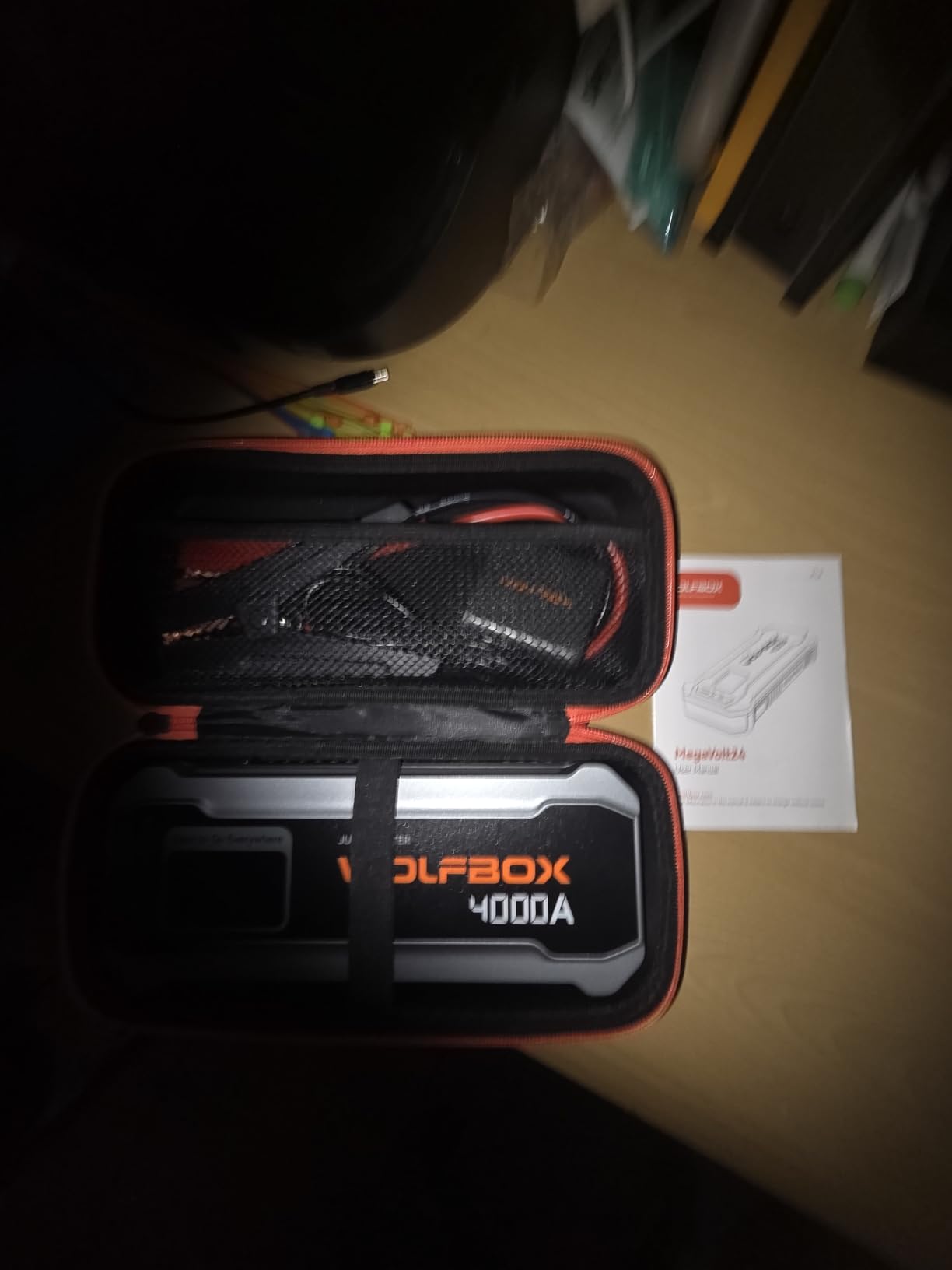 WOLFBOX 4000A Jump Starter,12V Car Battery Jumper Starter Portable with 65W Quick Charger,LED Display,88.8Wh Booster Jump Box Pack (10L Gas 10L Diesel Engine) customer photo 2