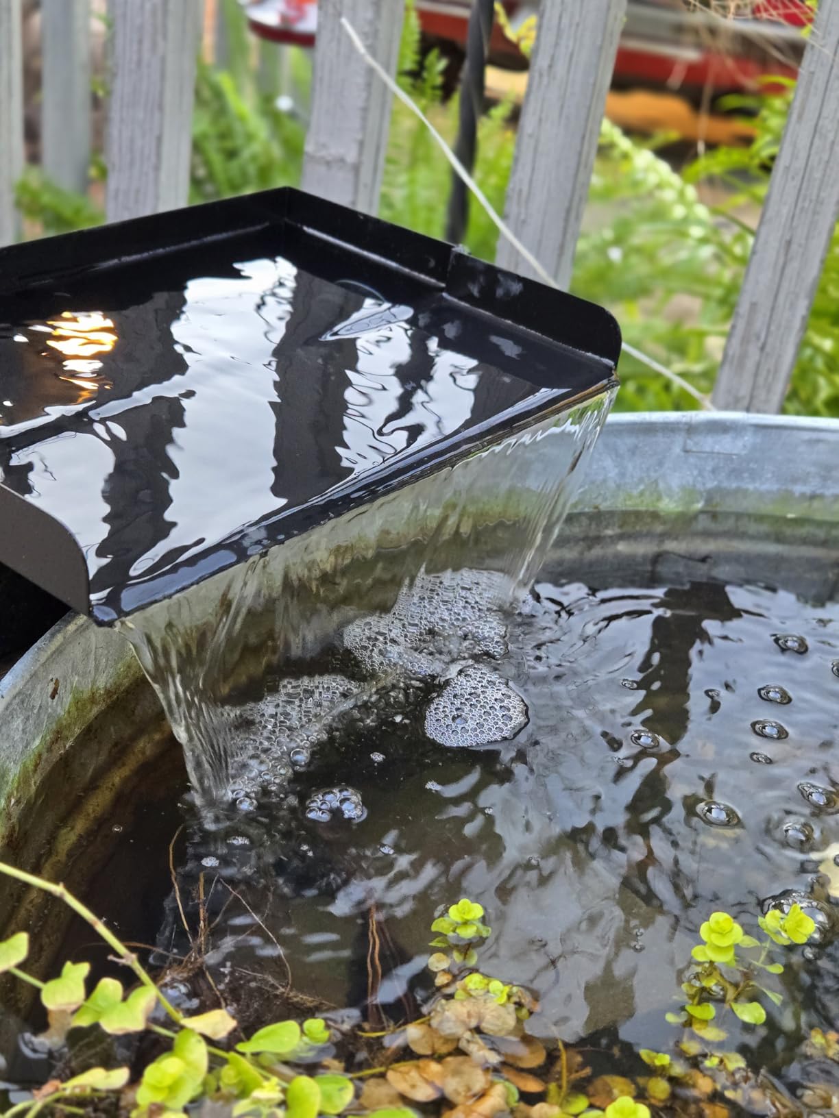 POPOSOAP Pond Waterfall with Pump Kit, 304 Stainless Steel Waterfall Spillway with 40W 660GPH Pump customer photo 1