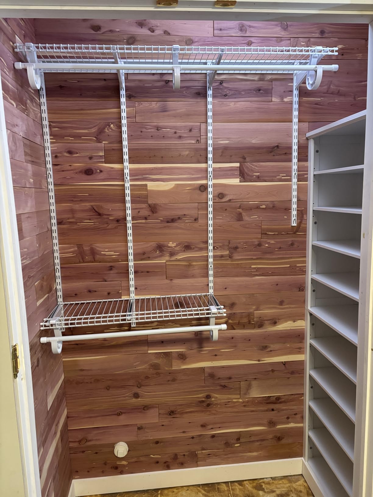 4-6 Ft Closet Organizer System, Adjustable Metal Wire White Closet System, Expandable Walk in Closet Organizers and Storage System, Closet Shelves with Hanging Rods customer photo 2