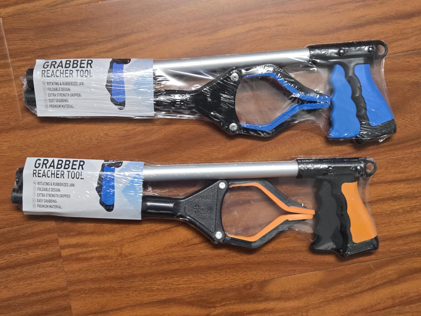 2025 Upgrade PowerGrip T9, Grabber Reacher Tool, Wide Jaw, Foldable, Steel Cable, with 96 Grip Points for Firm Grip, 32